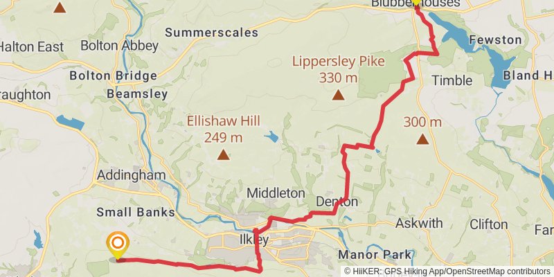 Chepstow to Berwick - upon - Tweed - Great English Walk stage 30 Map