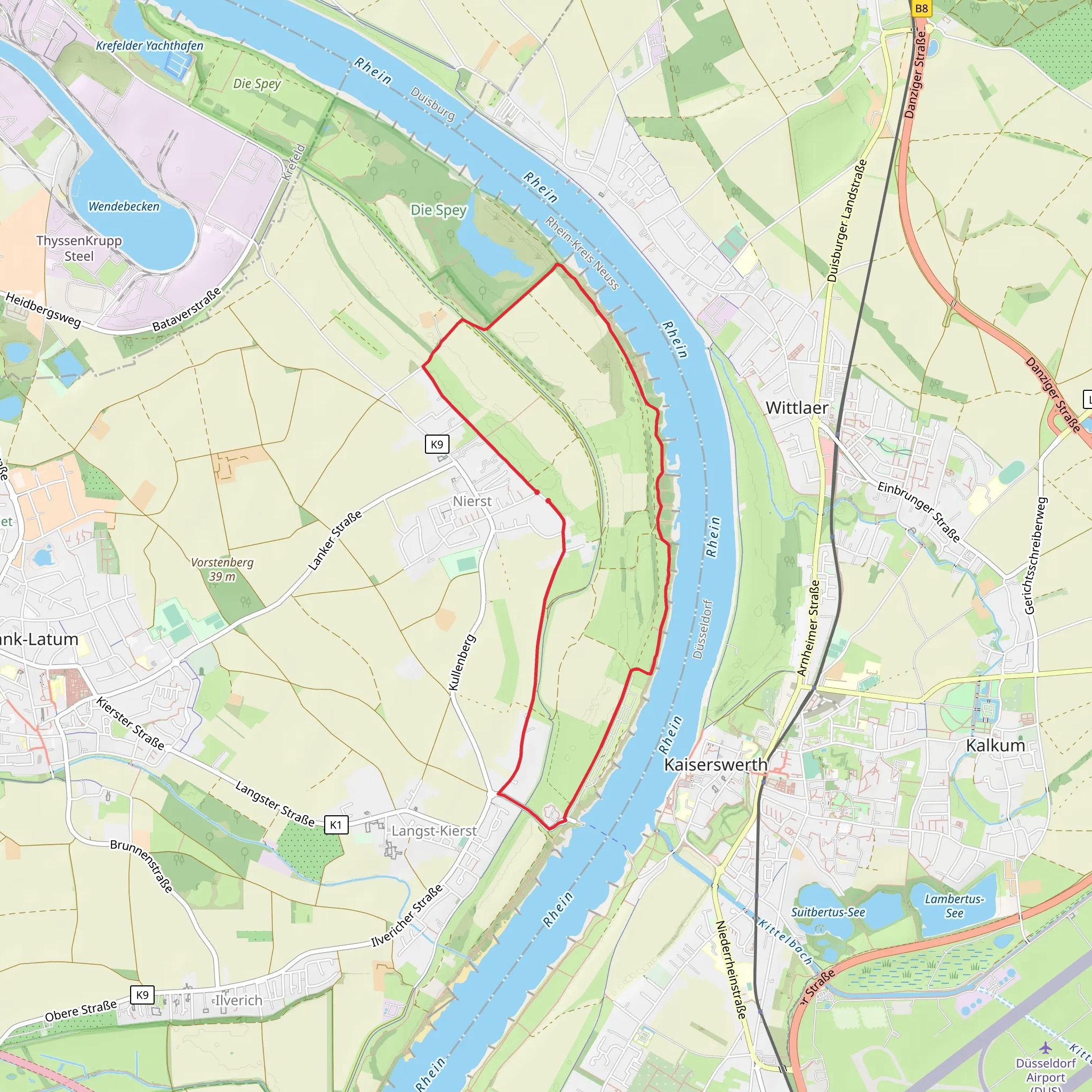 Nierst Rundweg A3 mobile static map