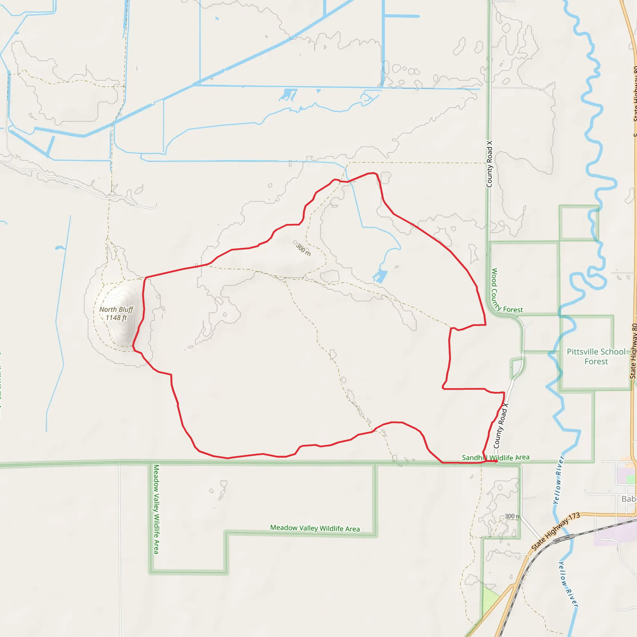 East Plotts and Quail Point Flowage Loop mobile static map
