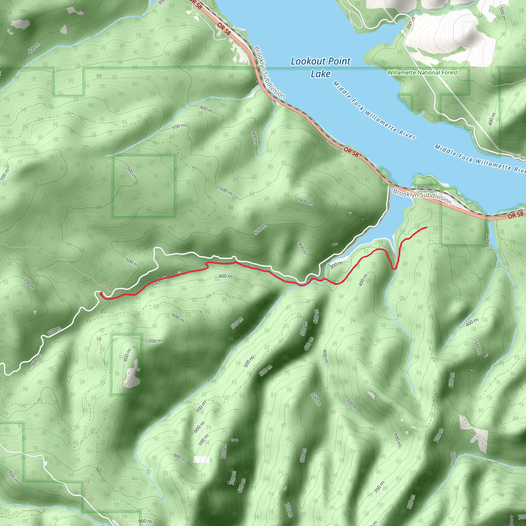 Goodman Creek Trail mobile static map