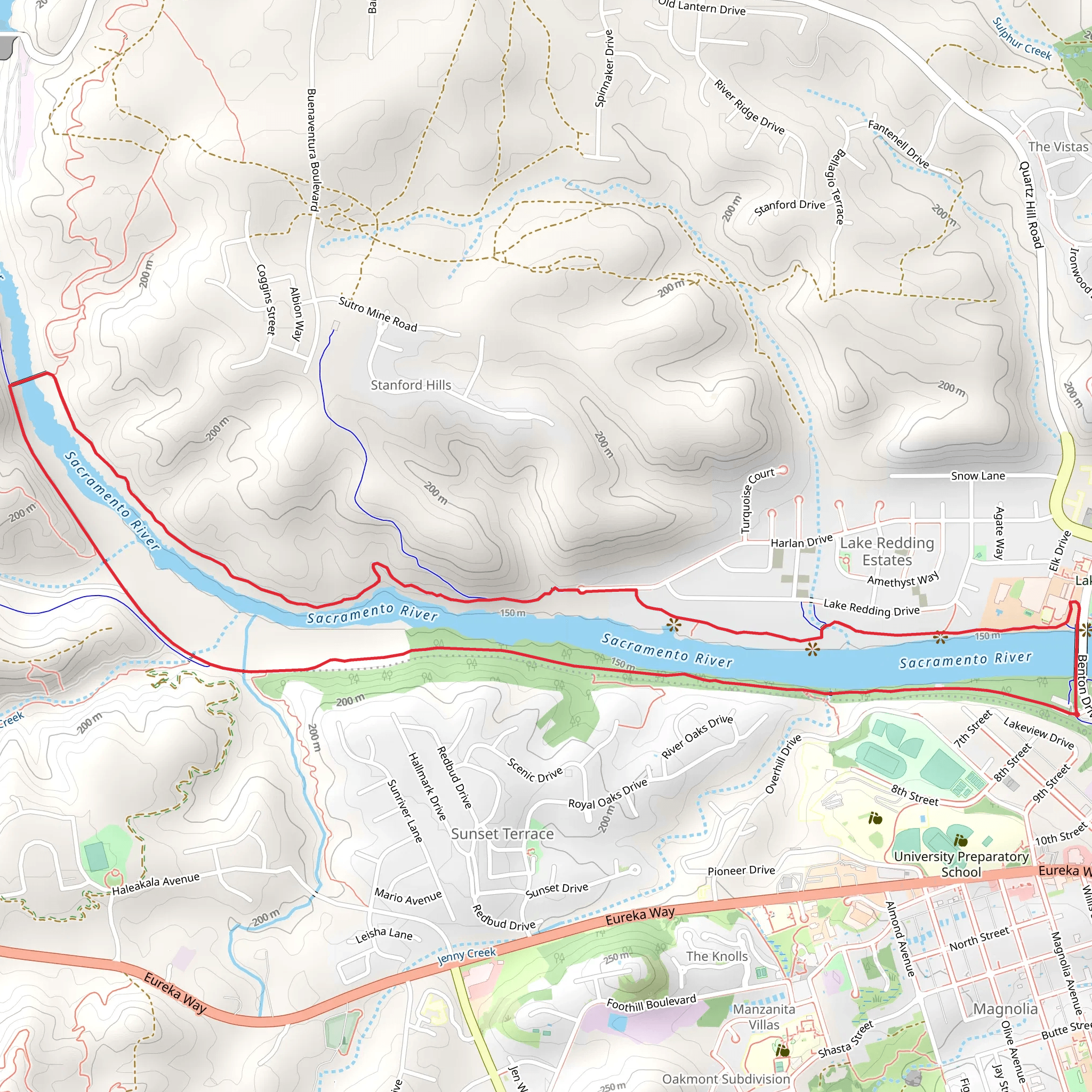 Sacramento River Trail mobile static map