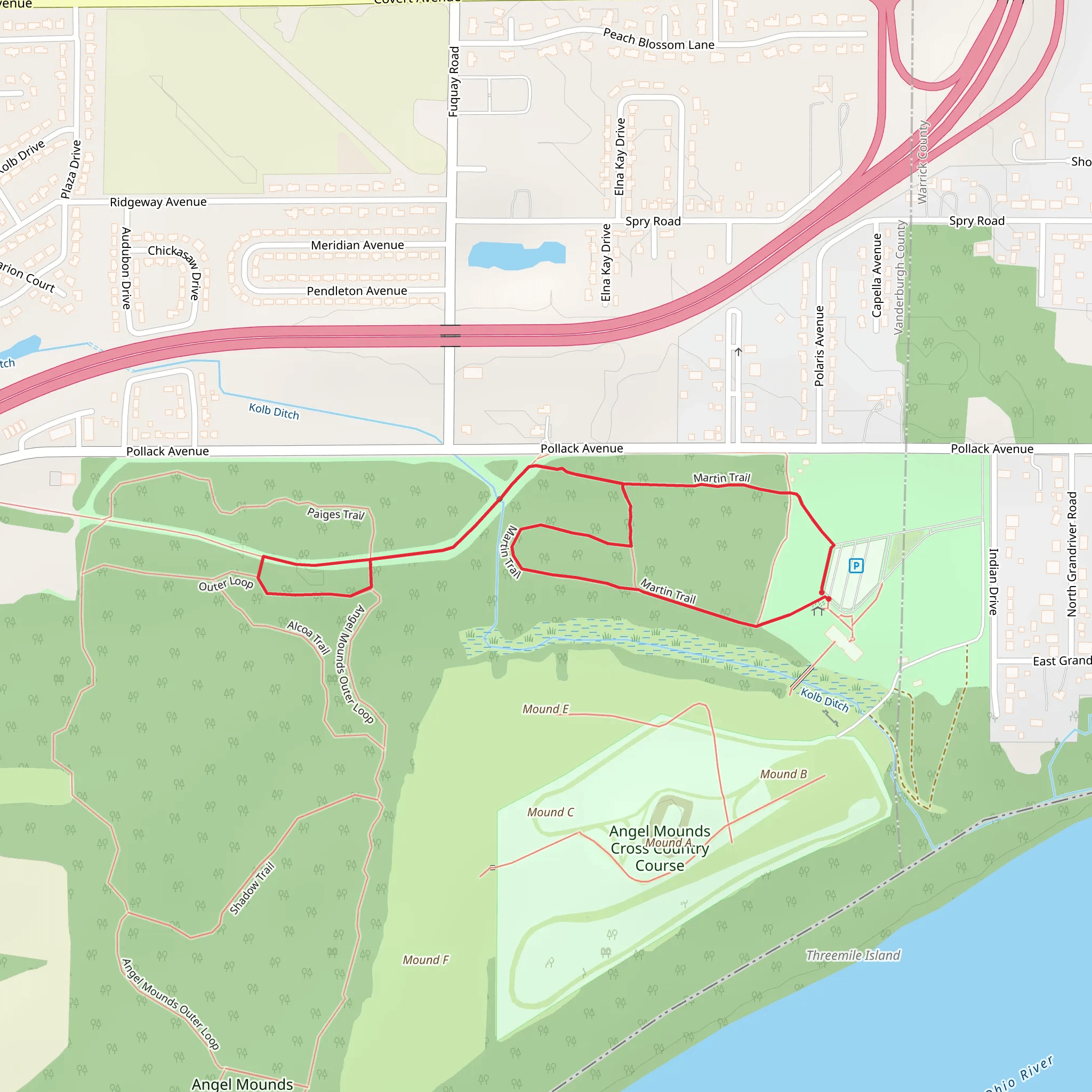 Martin Trail and ADT Loop mobile static map