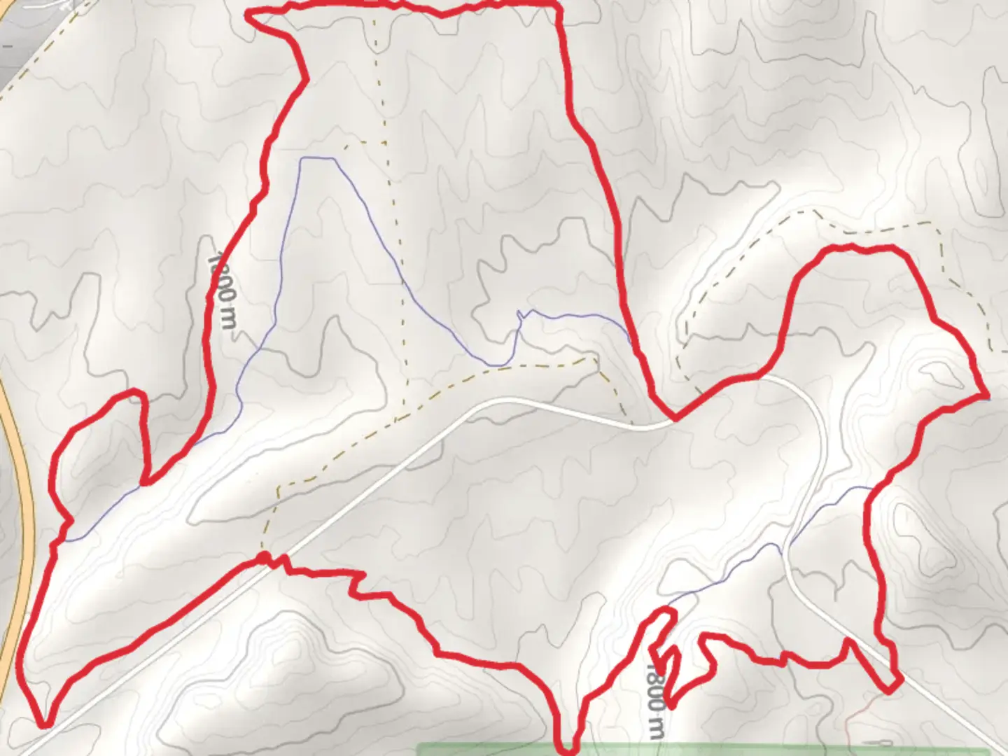 An image depicting the trail Handsome Cabin Boy and Chromoly Loop and its surrounding area.