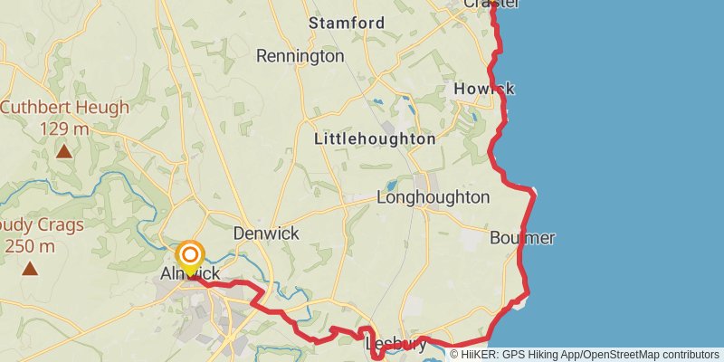 Ravenglass to Holy Island Walk stage 15 Map