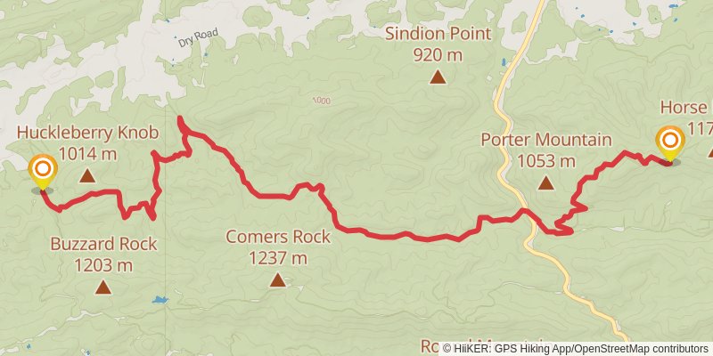 Virginia Highlands Trail stage 6 Map