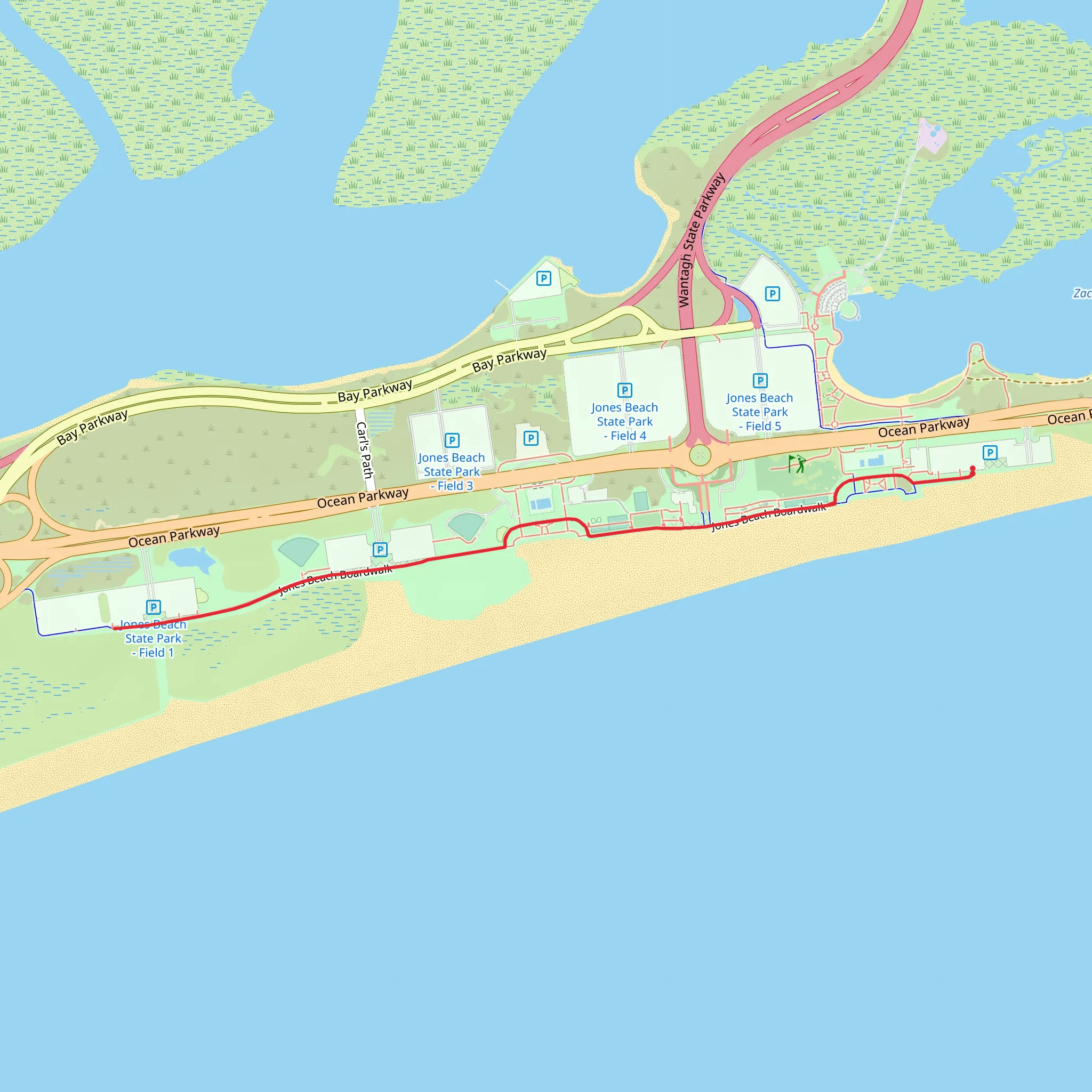 Jones Beach Boardwalk Trail mobile static map