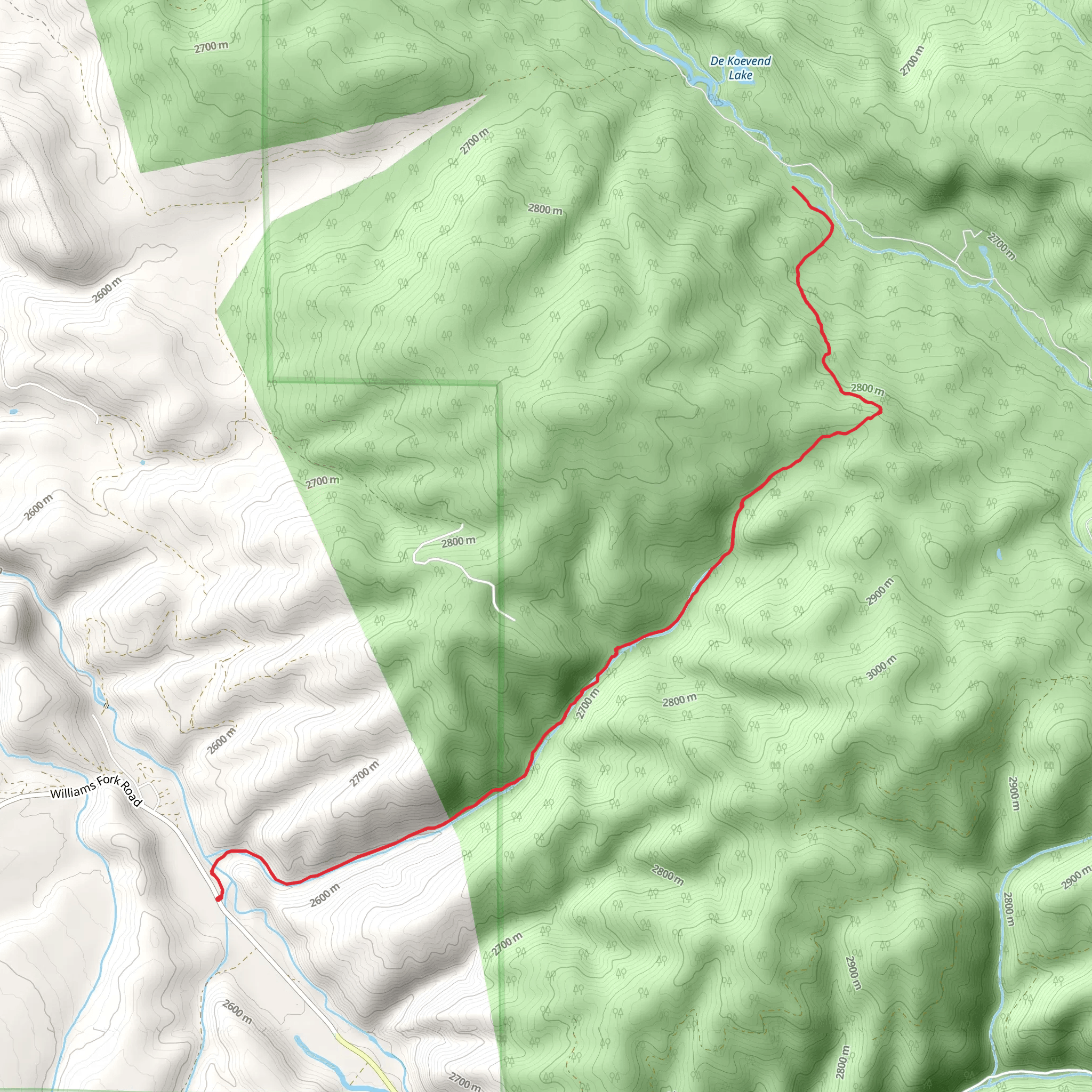 Morgan Gulch Trail mobile static map