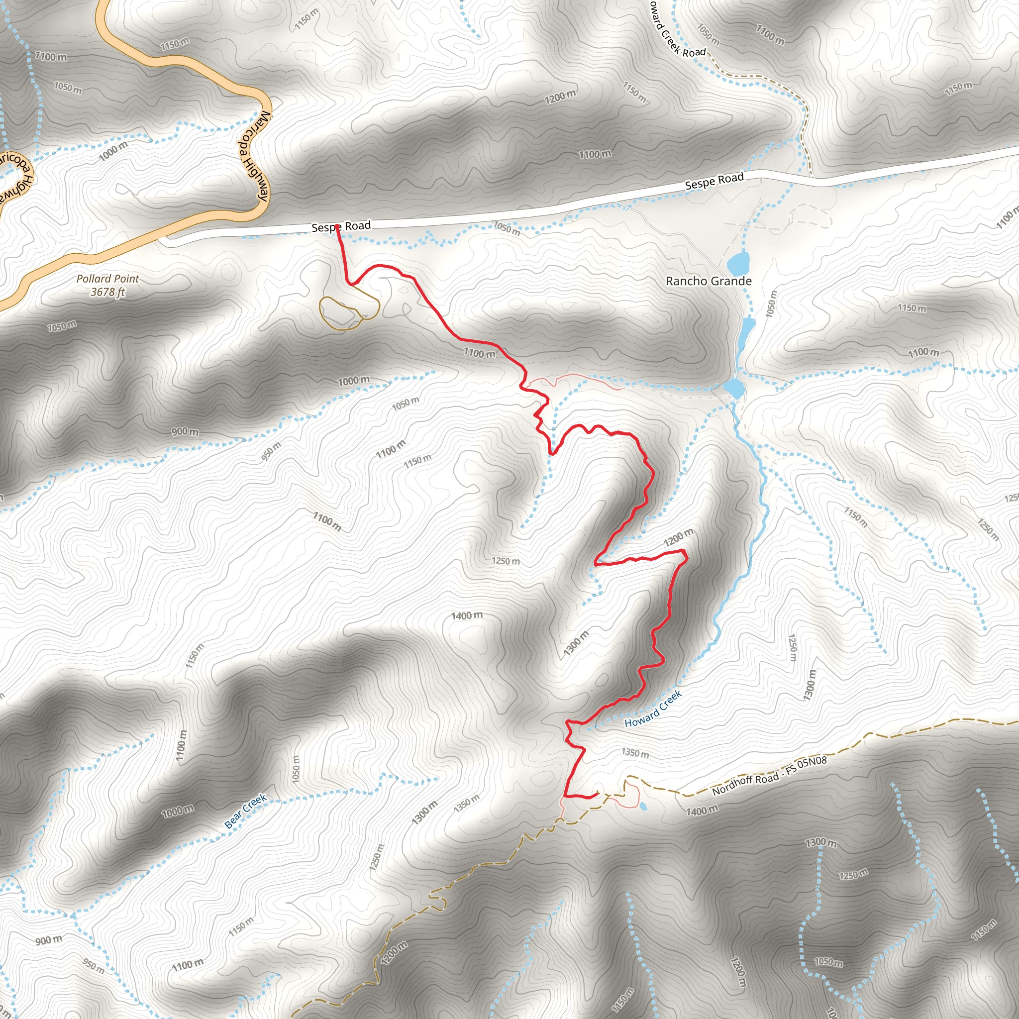 Howard Creek mobile static map
