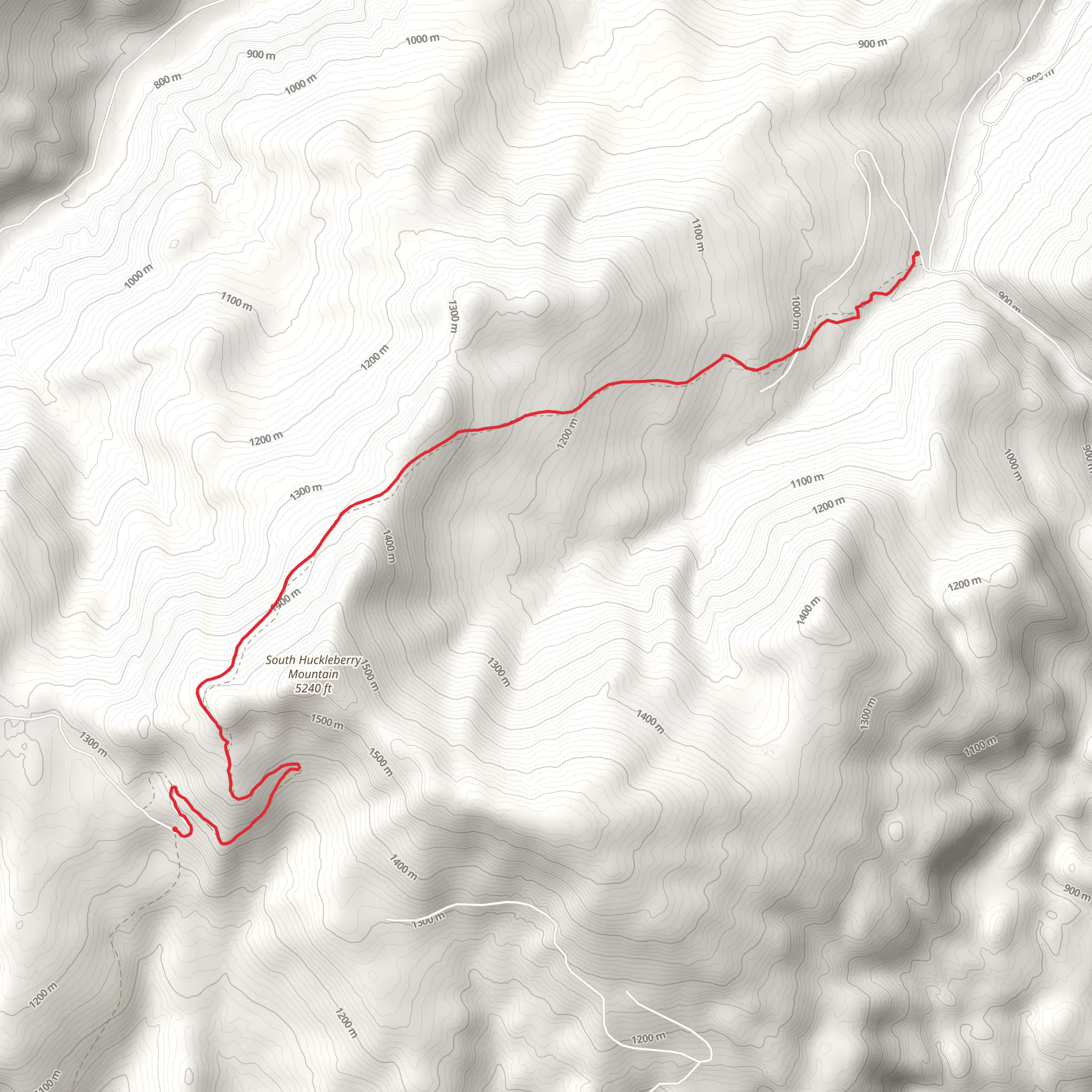 South Huckleberry Trail mobile static map