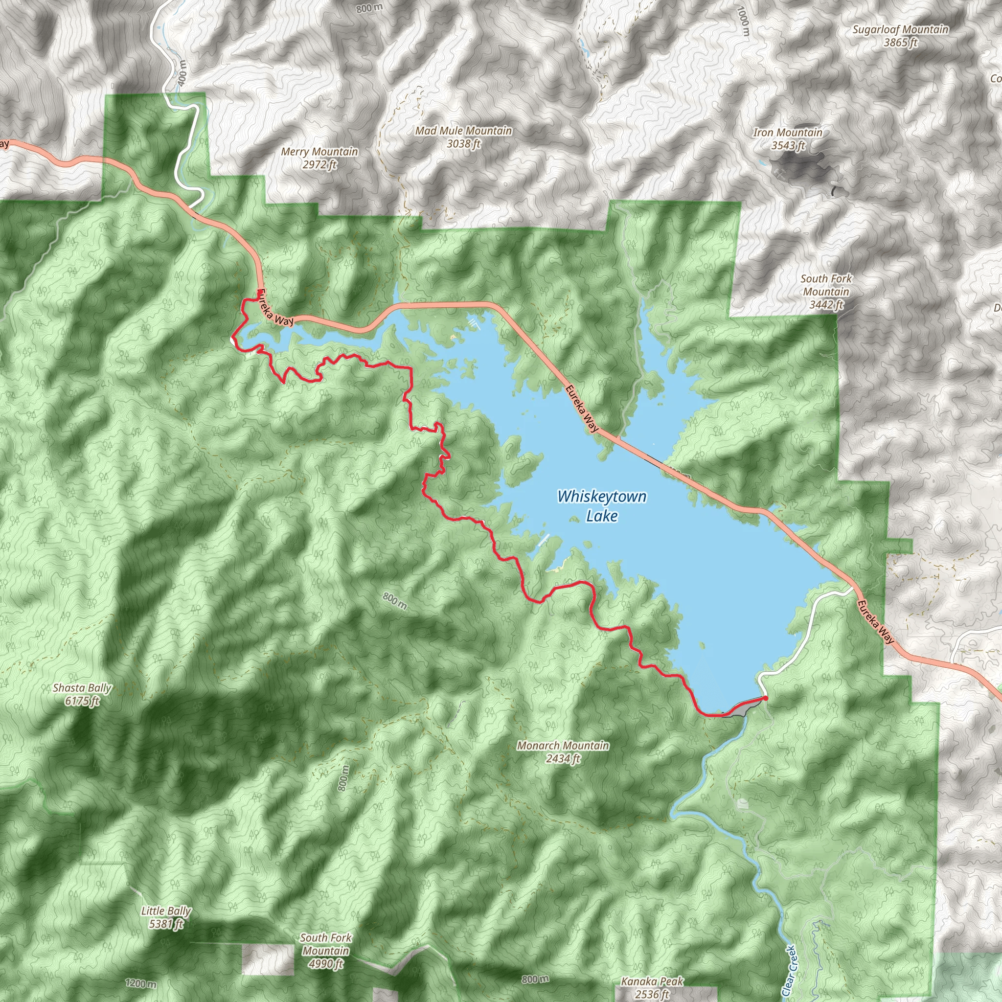 Clear Creek - South Shore Drive mobile static map