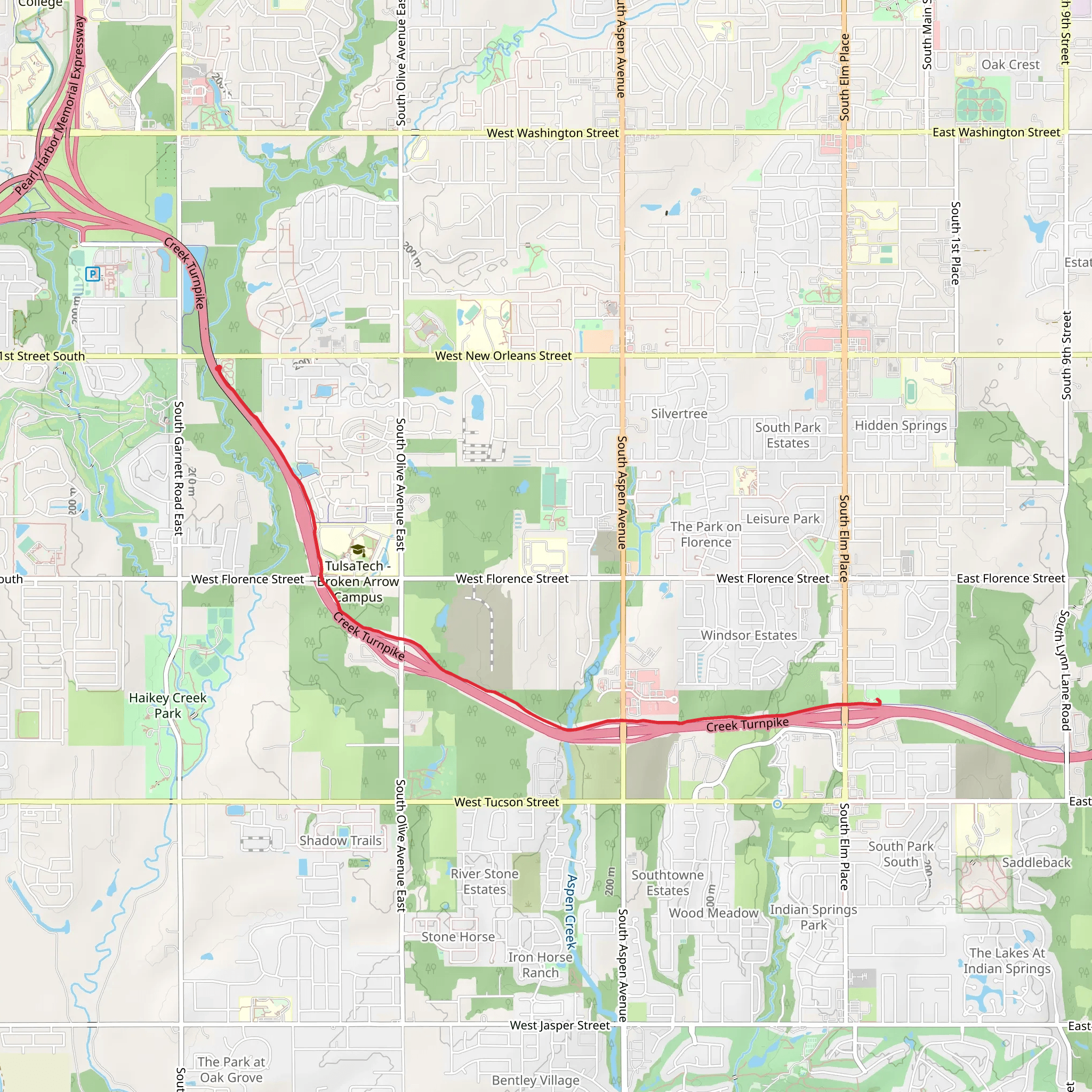 Liberty Parkway Trail - West New Street mobile static map