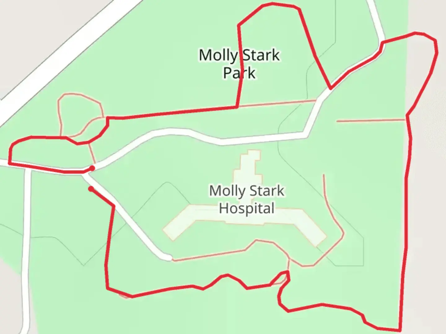An image depicting the trail Molly State Park Loop and its surrounding area.