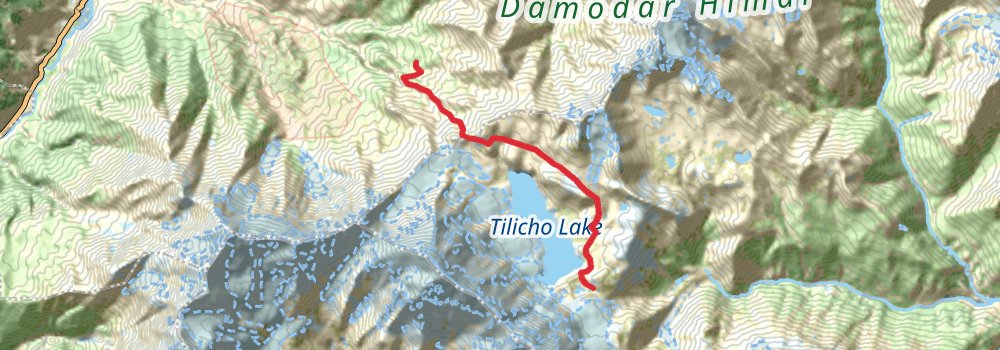 Tilicho Trek stage 5 Map