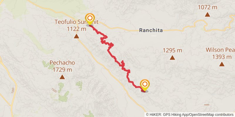Pacific Crest Trail - California stage 9 Map