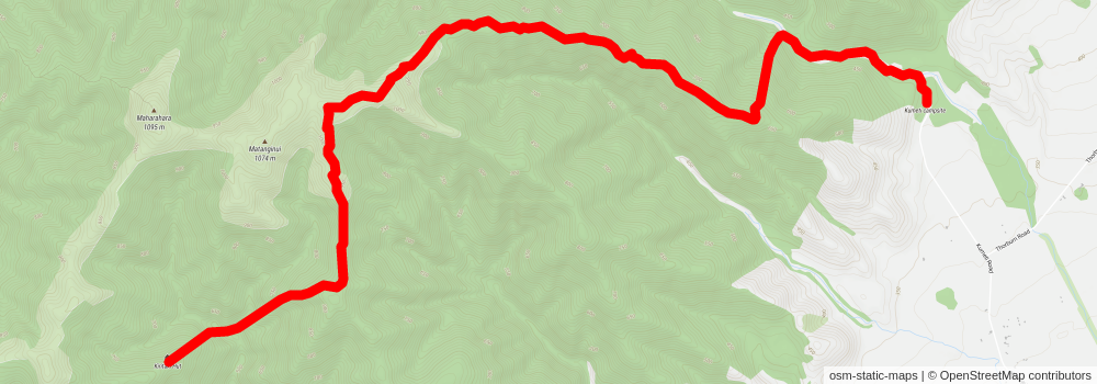 Kumeti Road to Kiritaki Hut stage 2 Map