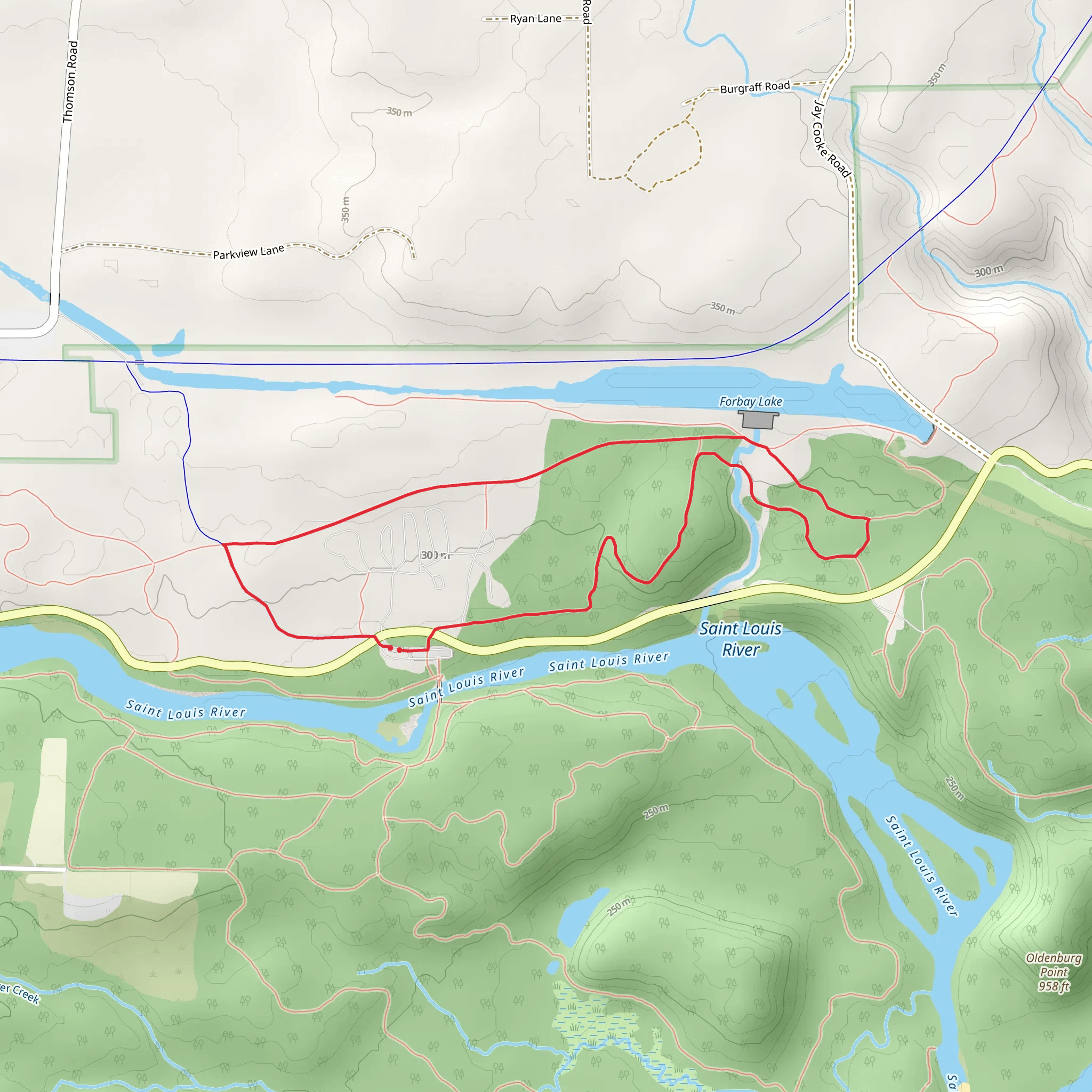 C C C Trail and White Pine Trail Loop mobile static map