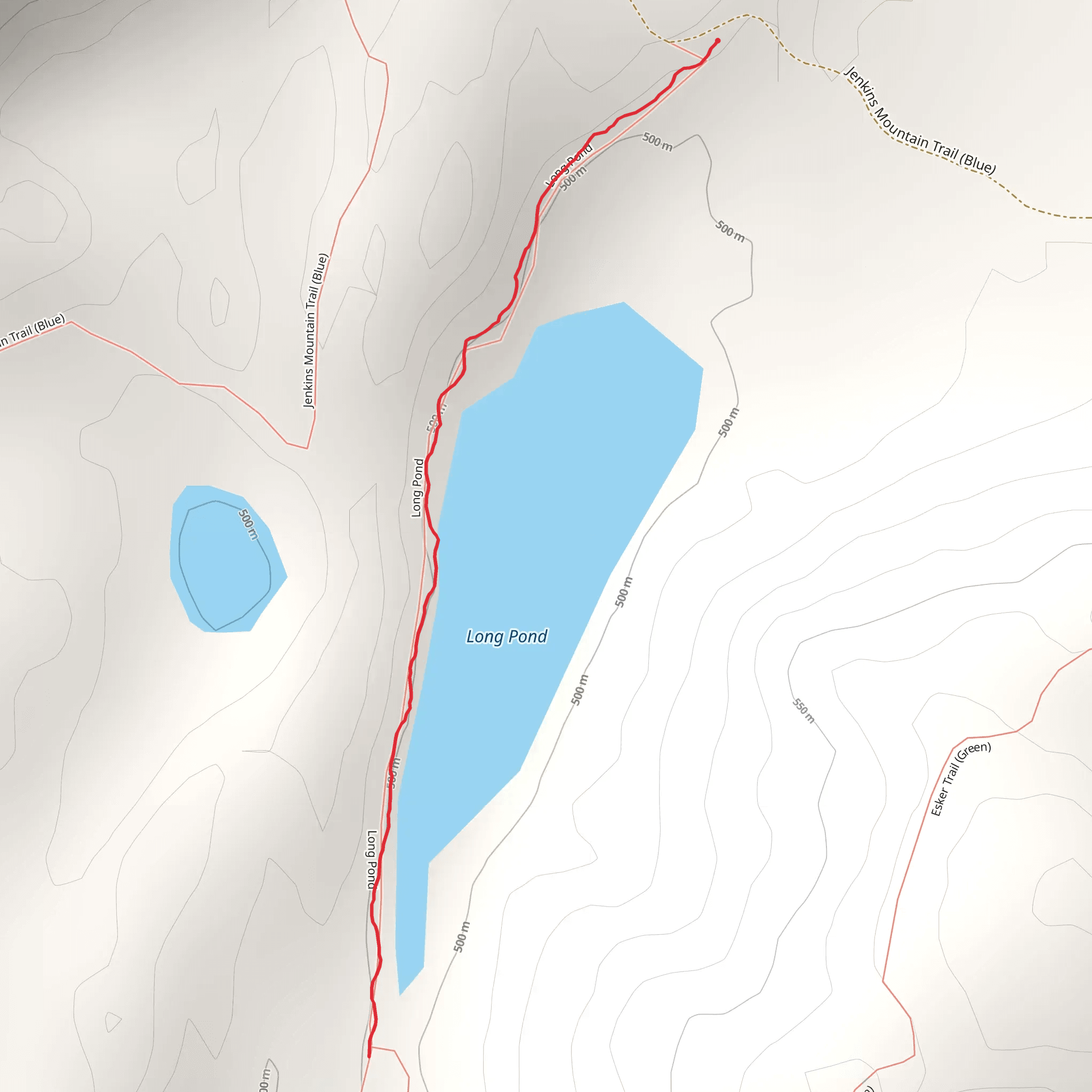 Long Pond Trail mobile static map