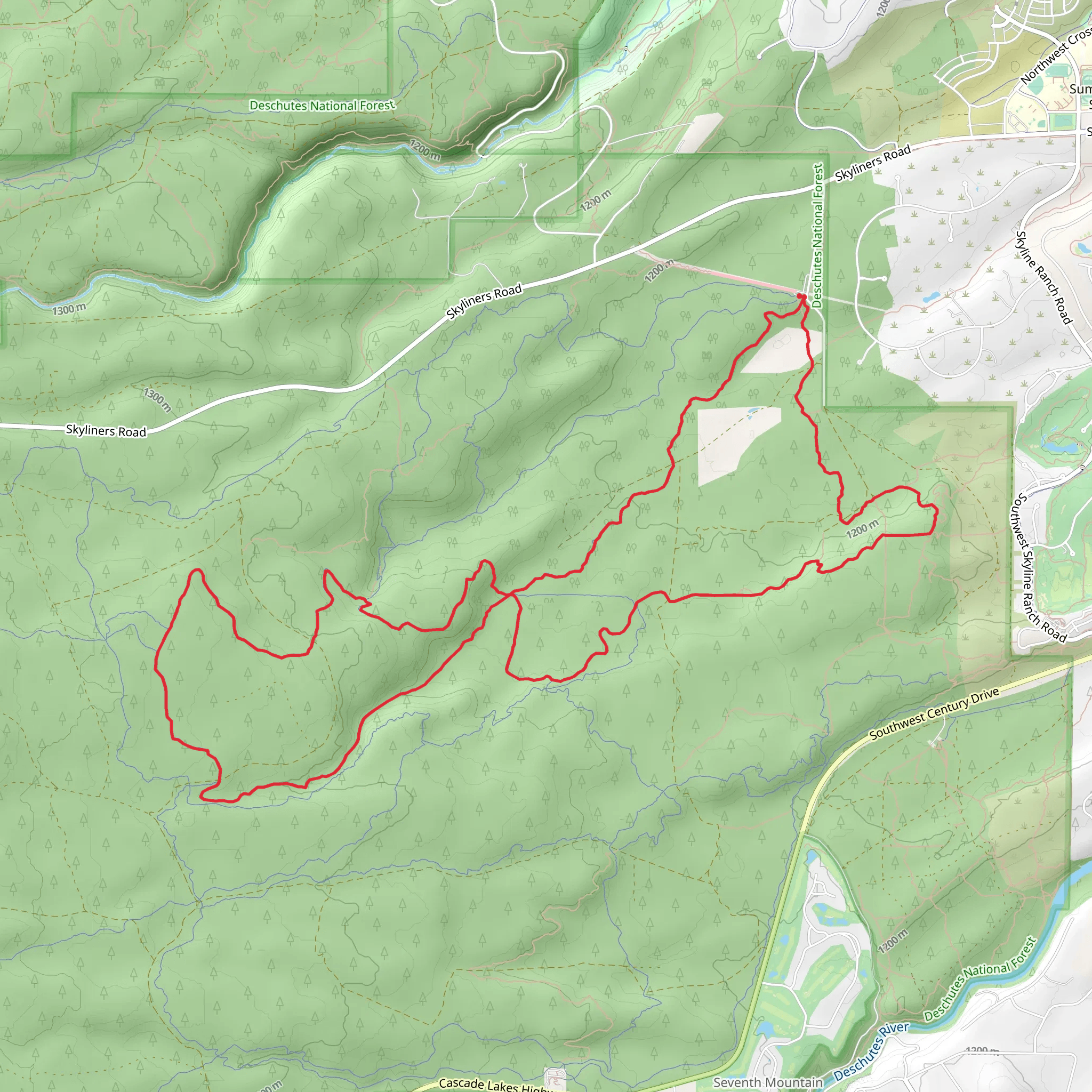 Phil's Trail Loop mobile static map