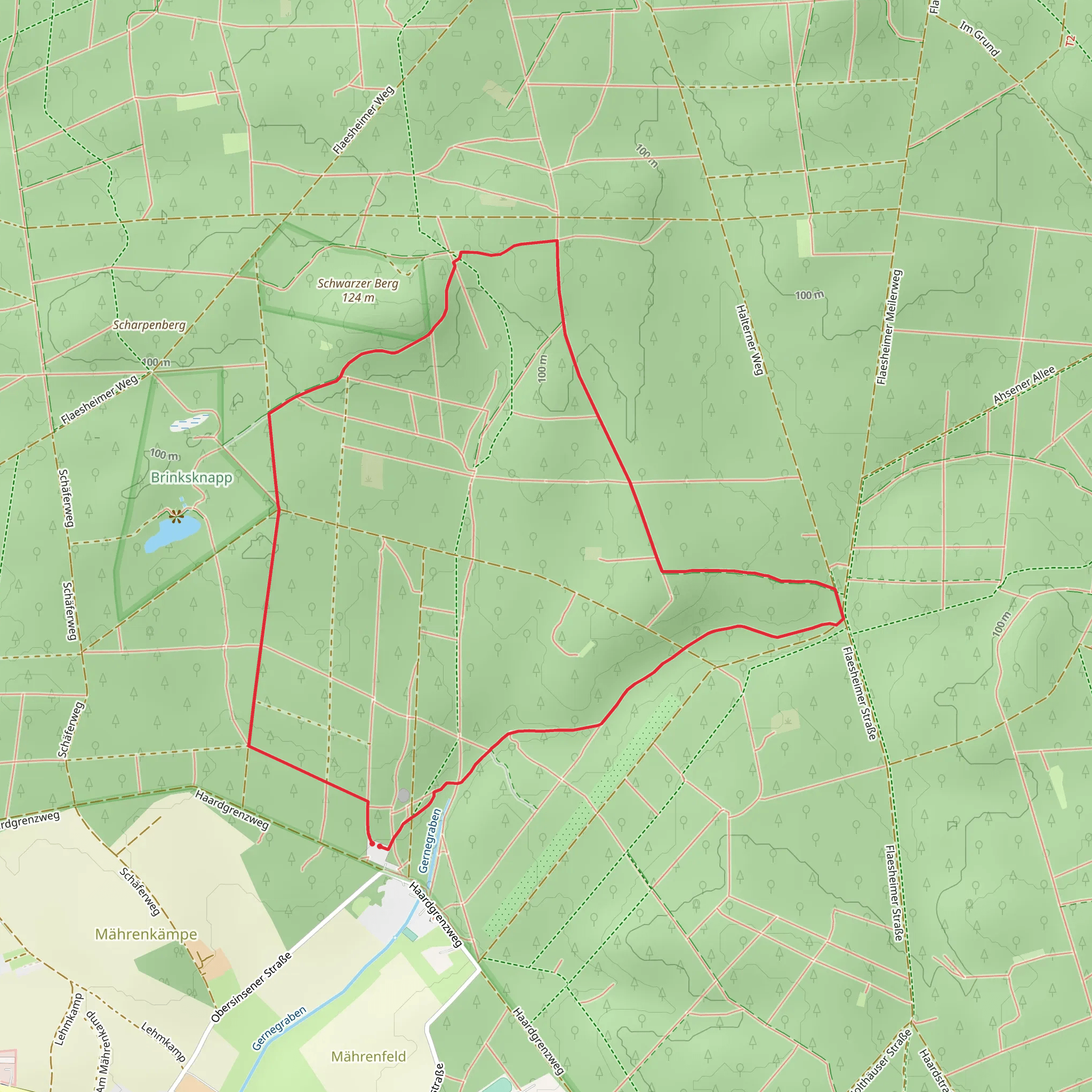 Haardgrenzweg and Schwarzer Berg Loop mobile static map