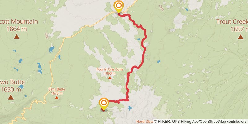 Pacific Crest Trail - Mount Hood To Mount Mcgloughlin stage 13 Map