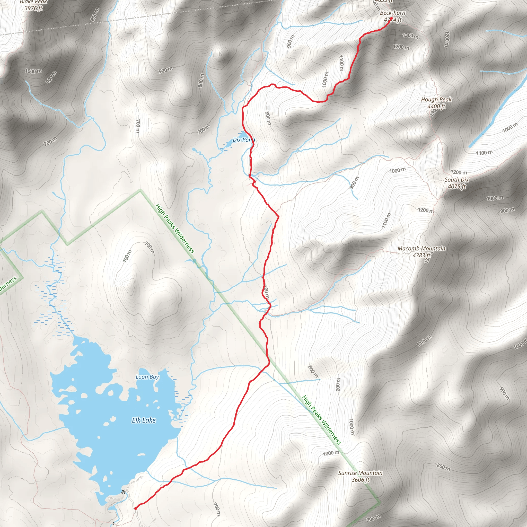 Beck-horn via Hunter Pass Trail mobile static map