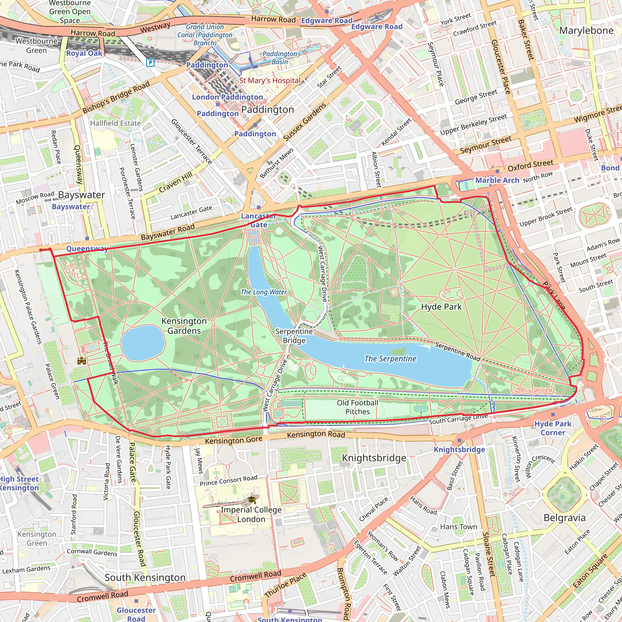 Hyde Park Outer Loop mobile static map