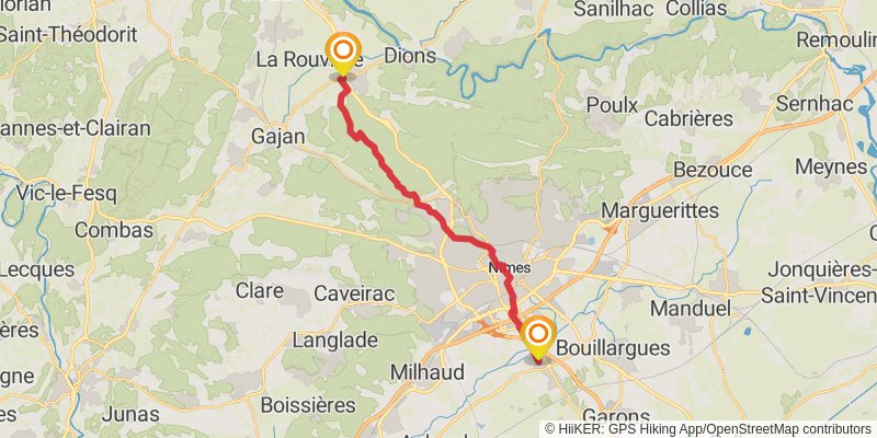 GR 700 - Regordane Way stage 2 Map