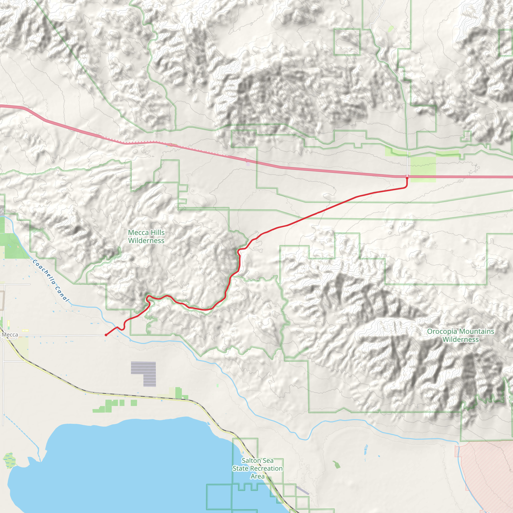 Box Canyon Road - Buried Mountain mobile static map