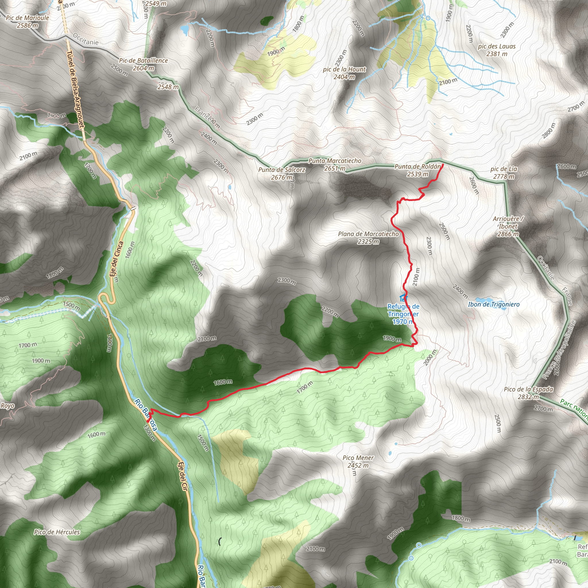 Road to the Port of Trigoniero PR HU 180 mobile static map