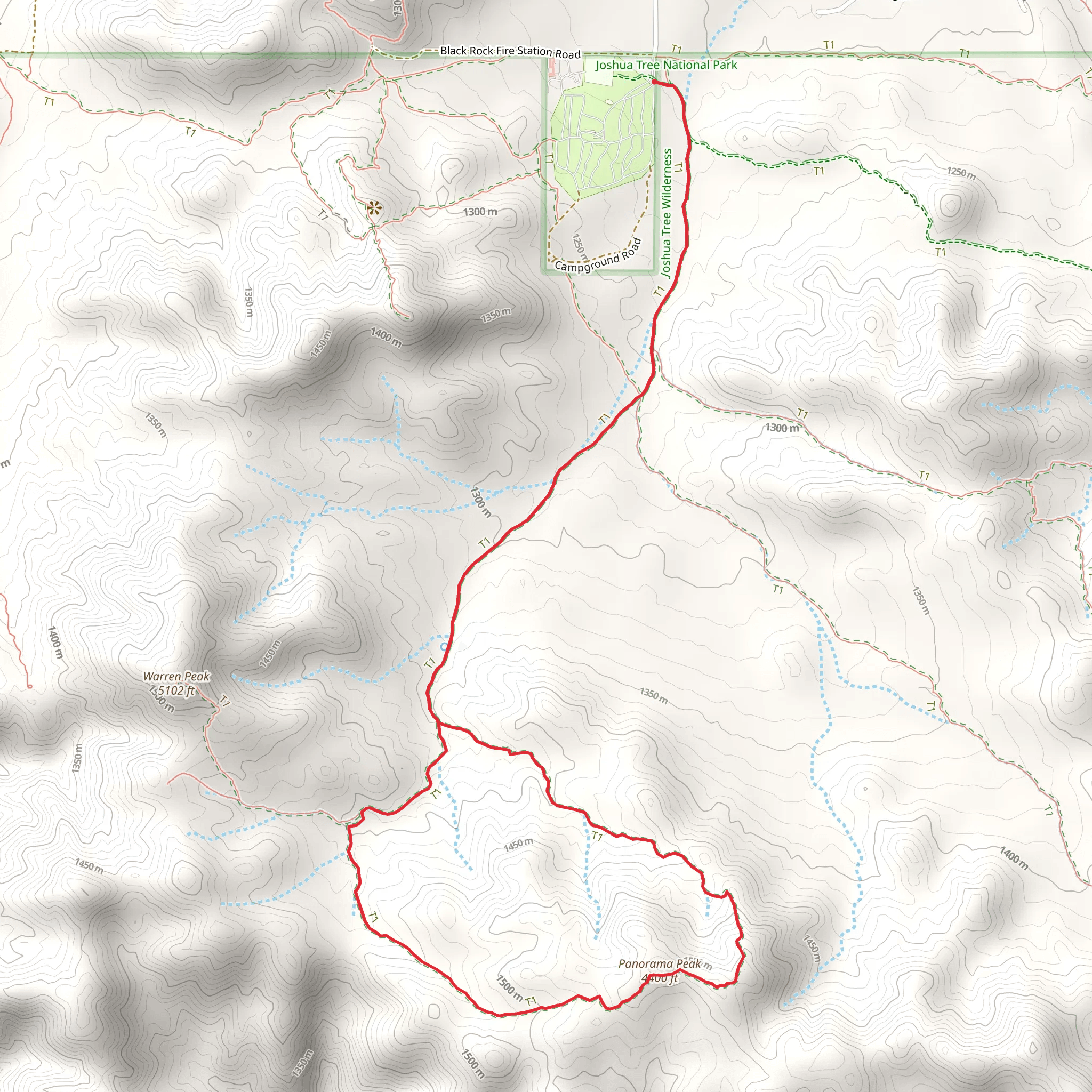 Panorama Loop Trail mobile static map