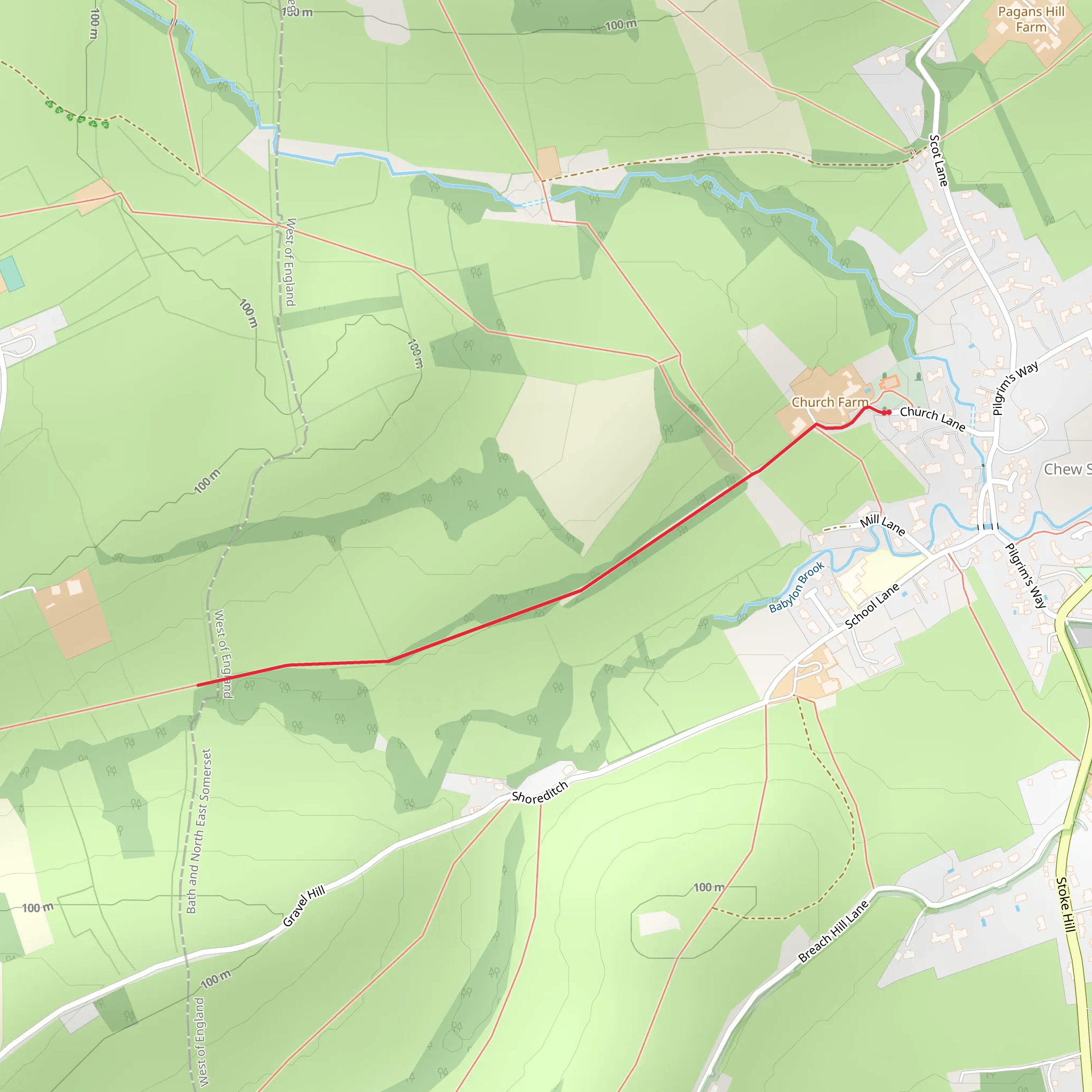 Chew Stoke Walk mobile static map