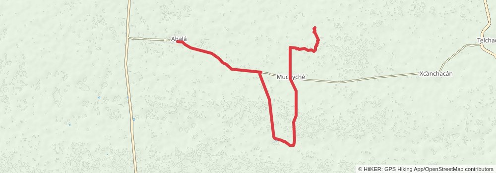 Camino del Mayab stage 3 Map