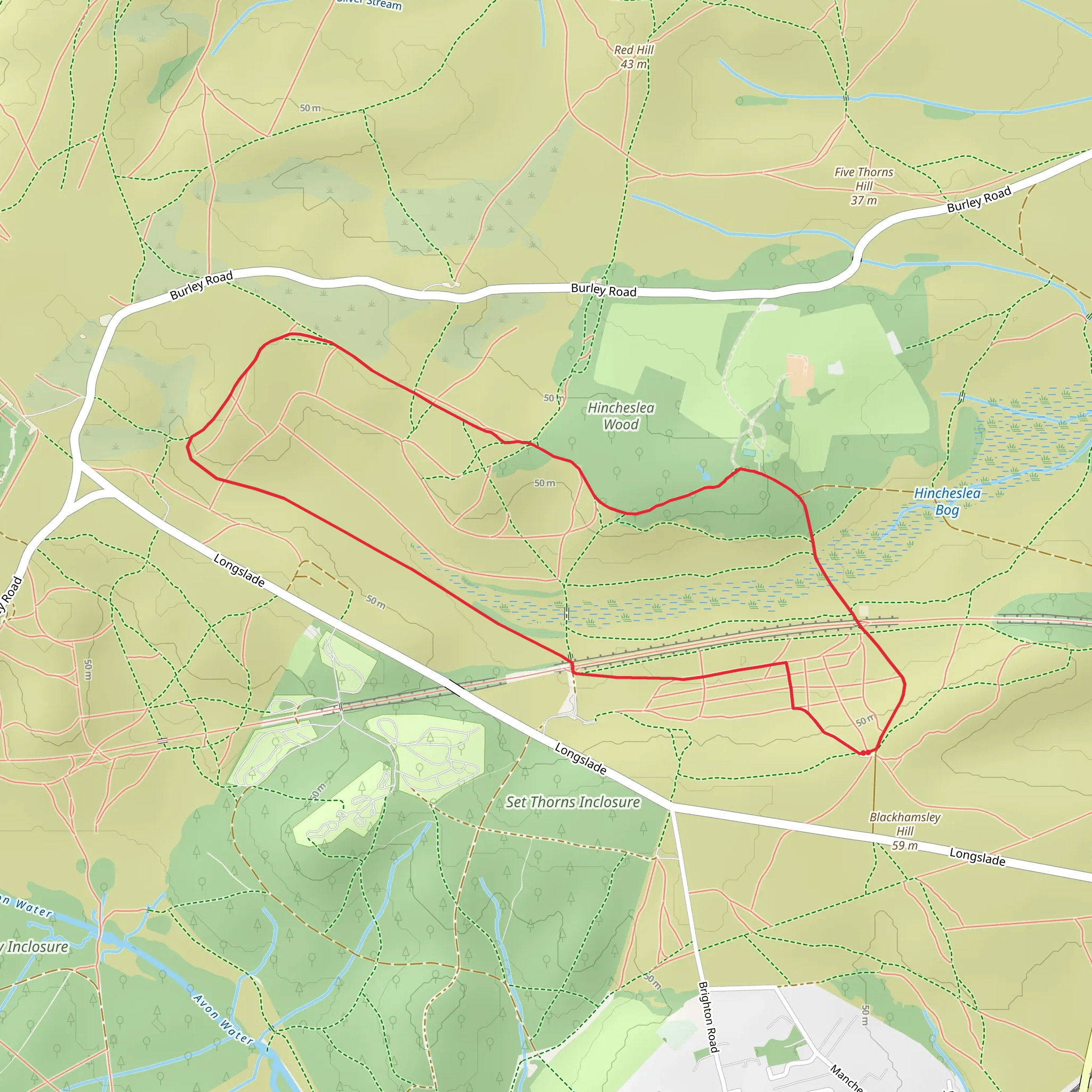 Hincheslea Wood mobile static map