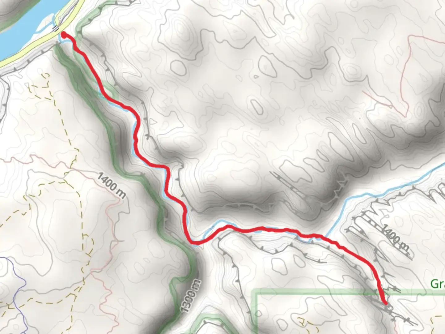 An image depicting the trail Grandstaff Trail and its surrounding area.