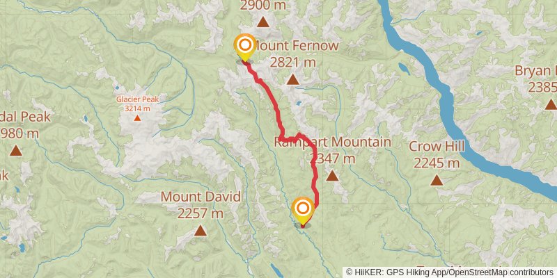 Crown Mine to Lyman Lake via Rock Creek Trail stage 6 Map