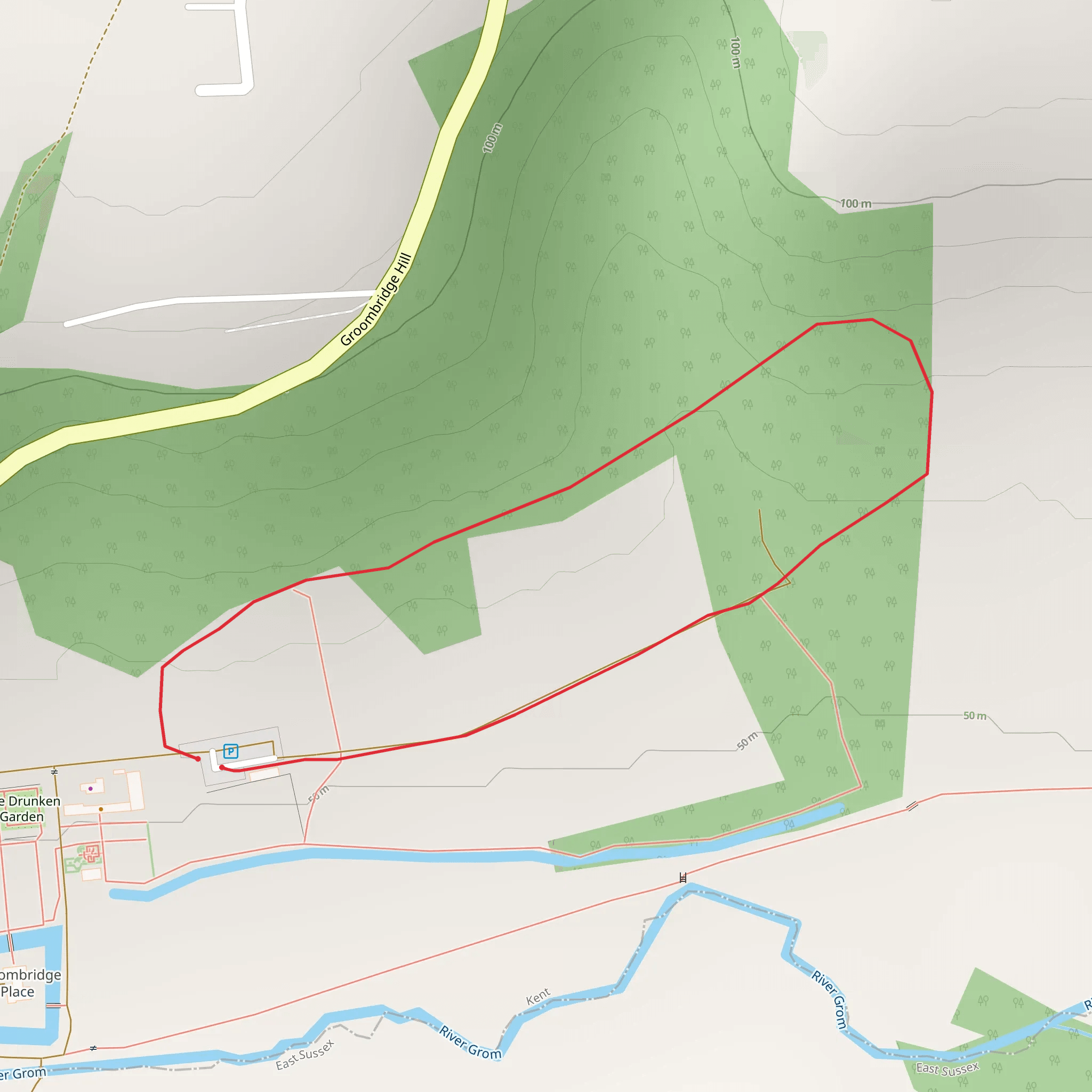 Groombridge Place Gardens mobile static map