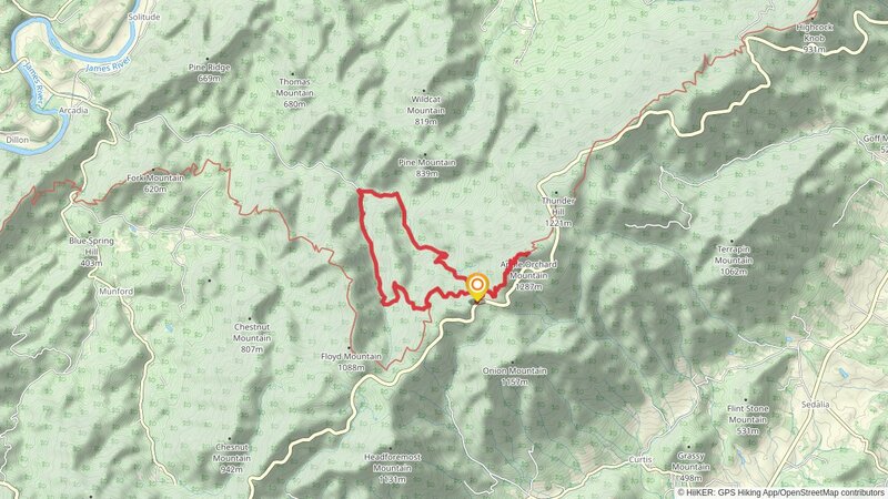 Apple Orchard Mountain, Appalachian and Cornelius Creek Loop Trail