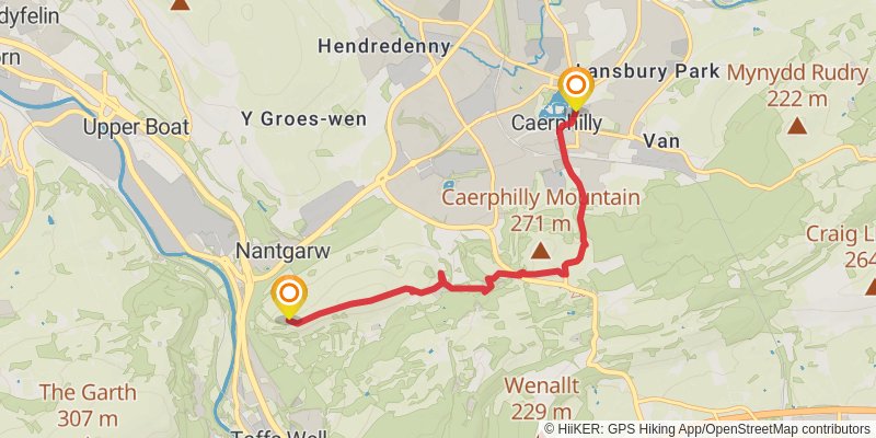 Glamorgan Ridgeway Walk stage 4 Map