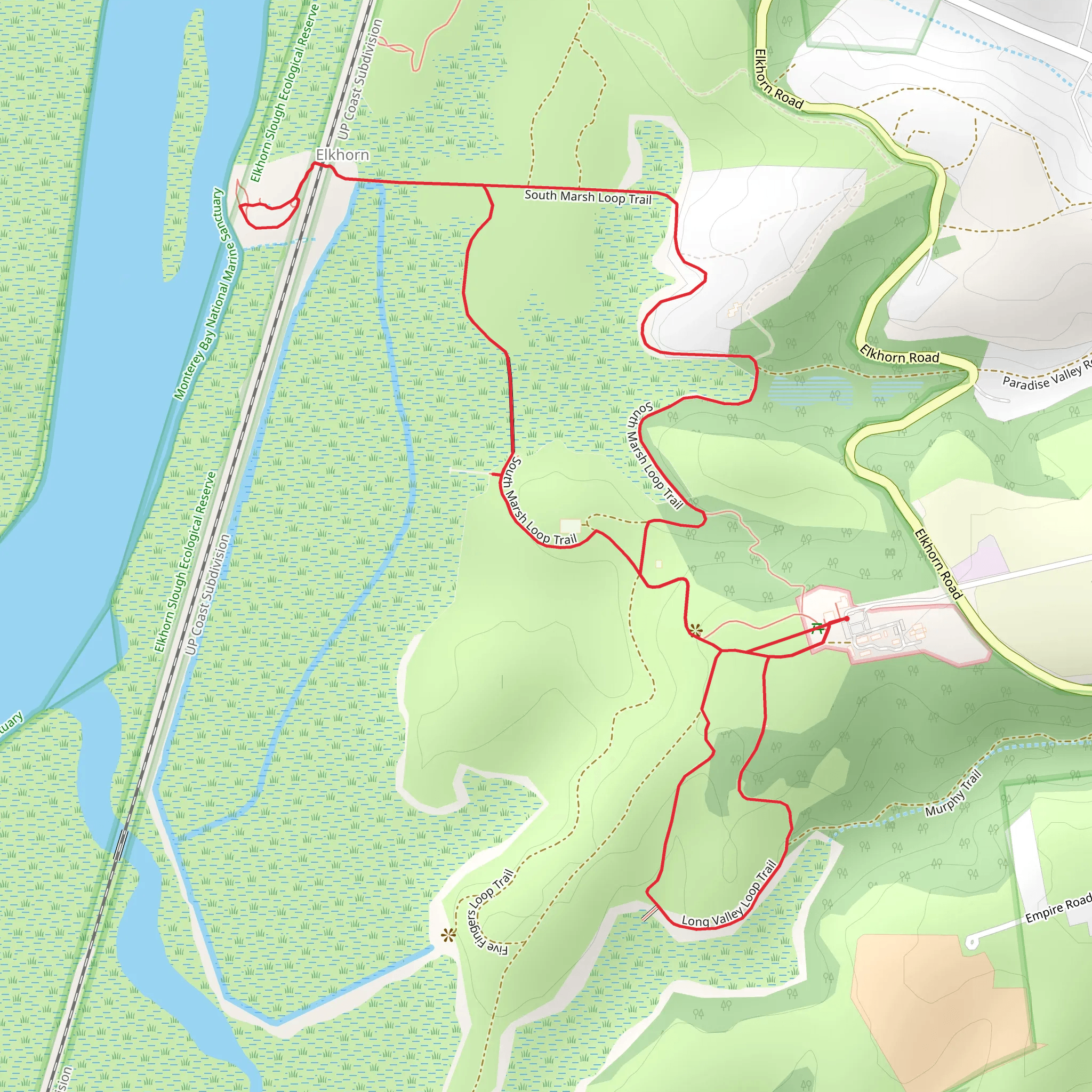 Long Valley Loop Trail and South Marsh Loop Trail mobile static map