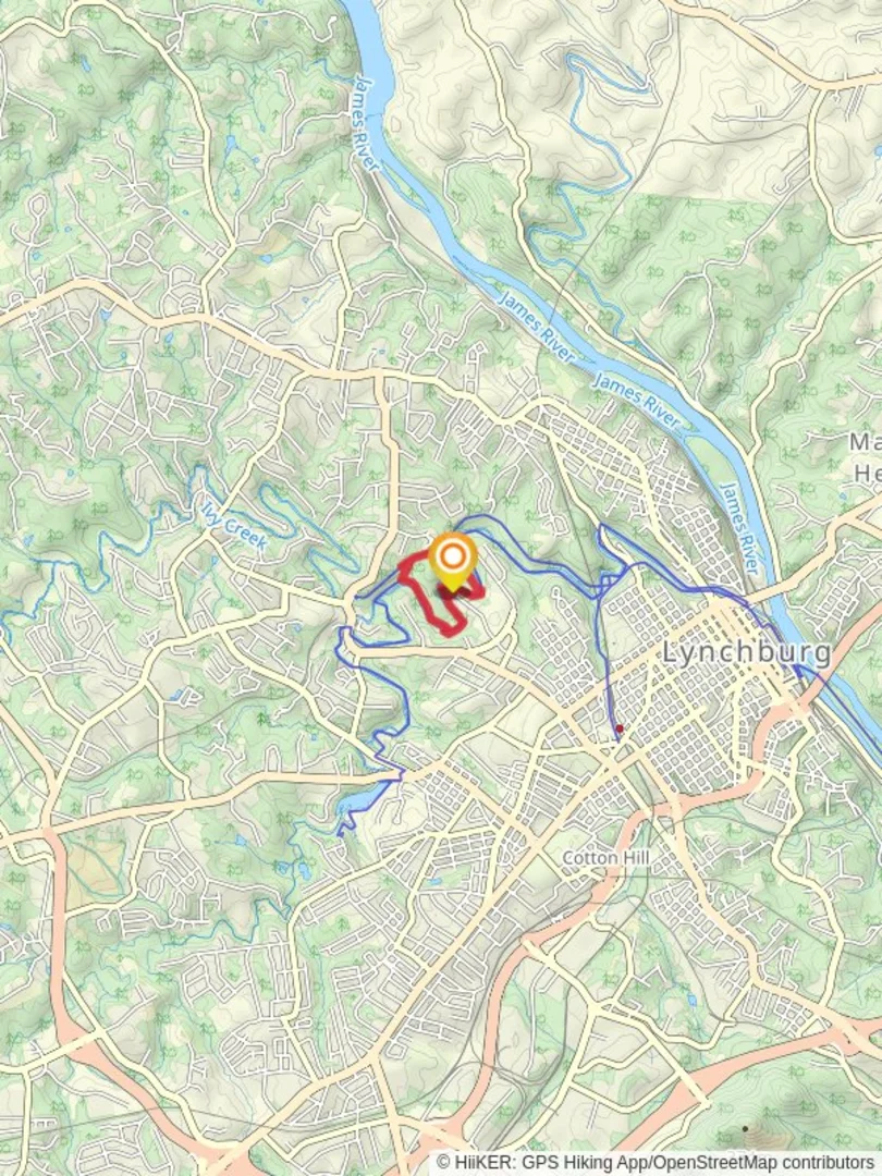 An image depicting the trail Beaver Trail, Elk Trail and Creekside Loop Trail and its surrounding area.