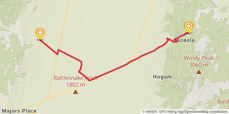 American Discovery Trail - Nevada stage 3 Map