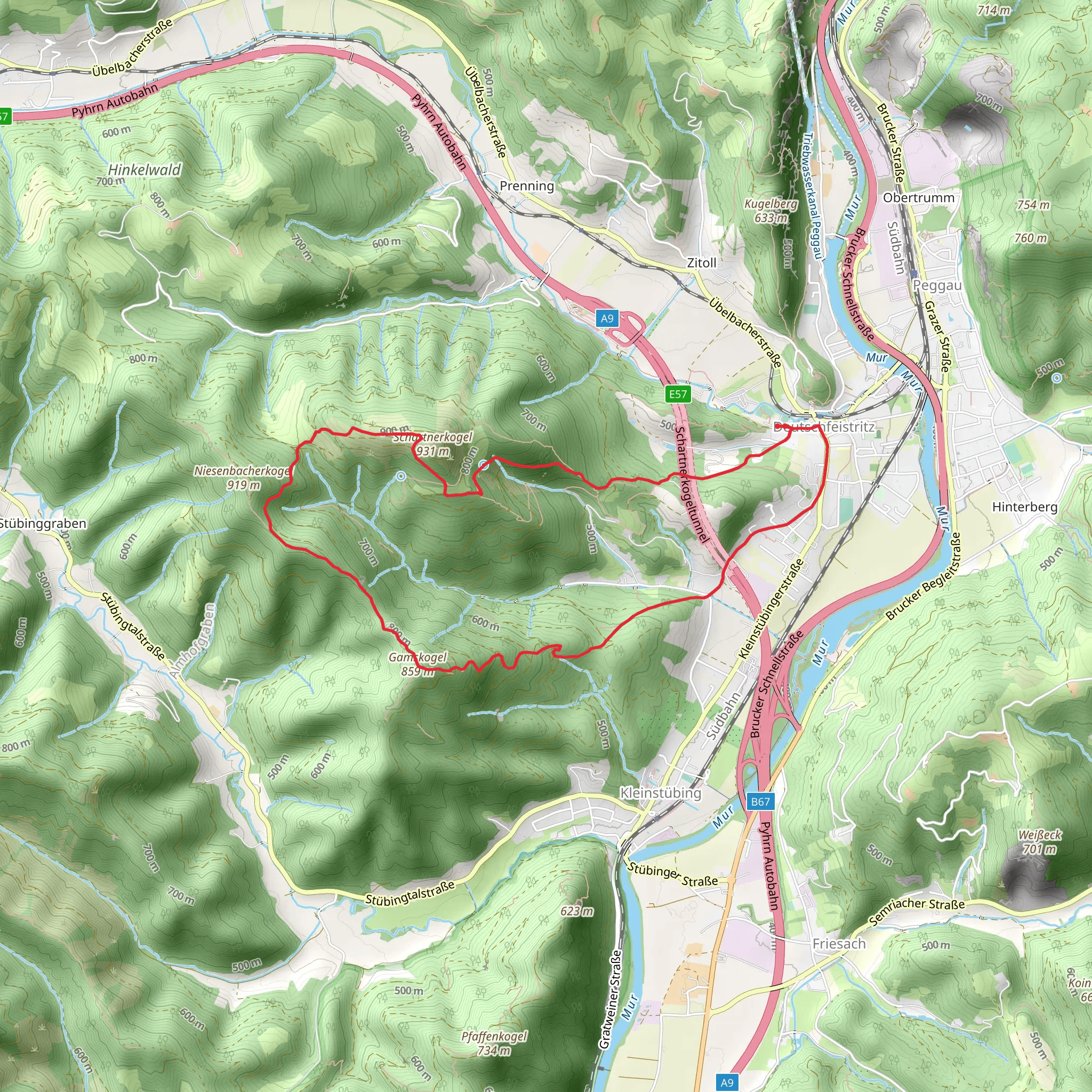 Schartnerkogel Loop mobile static map