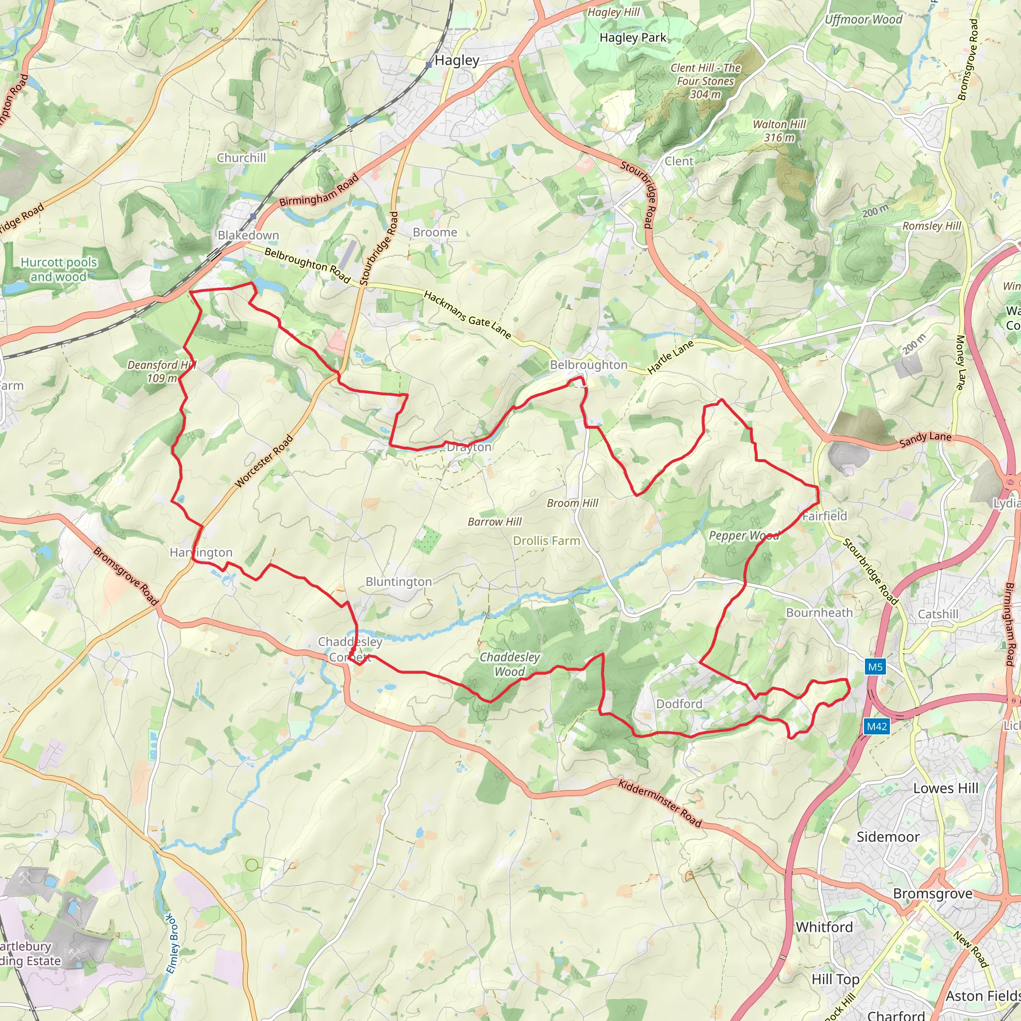 Chaddesley Chase mobile static map