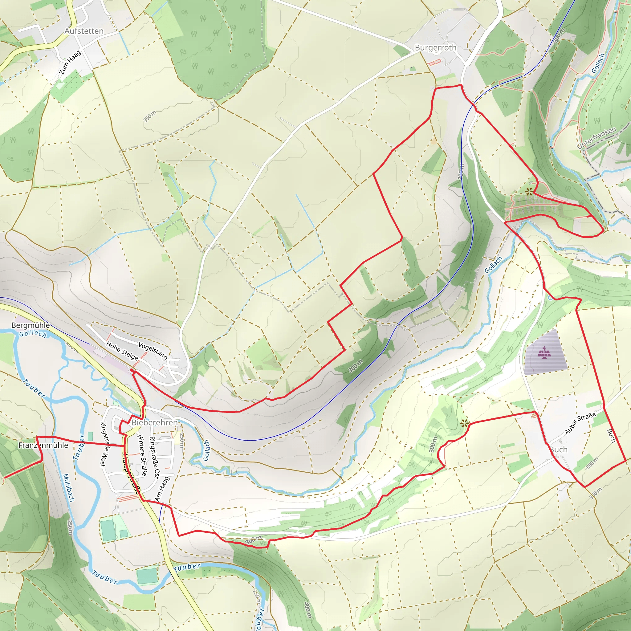Kulturweg Bieberehren mobile static map