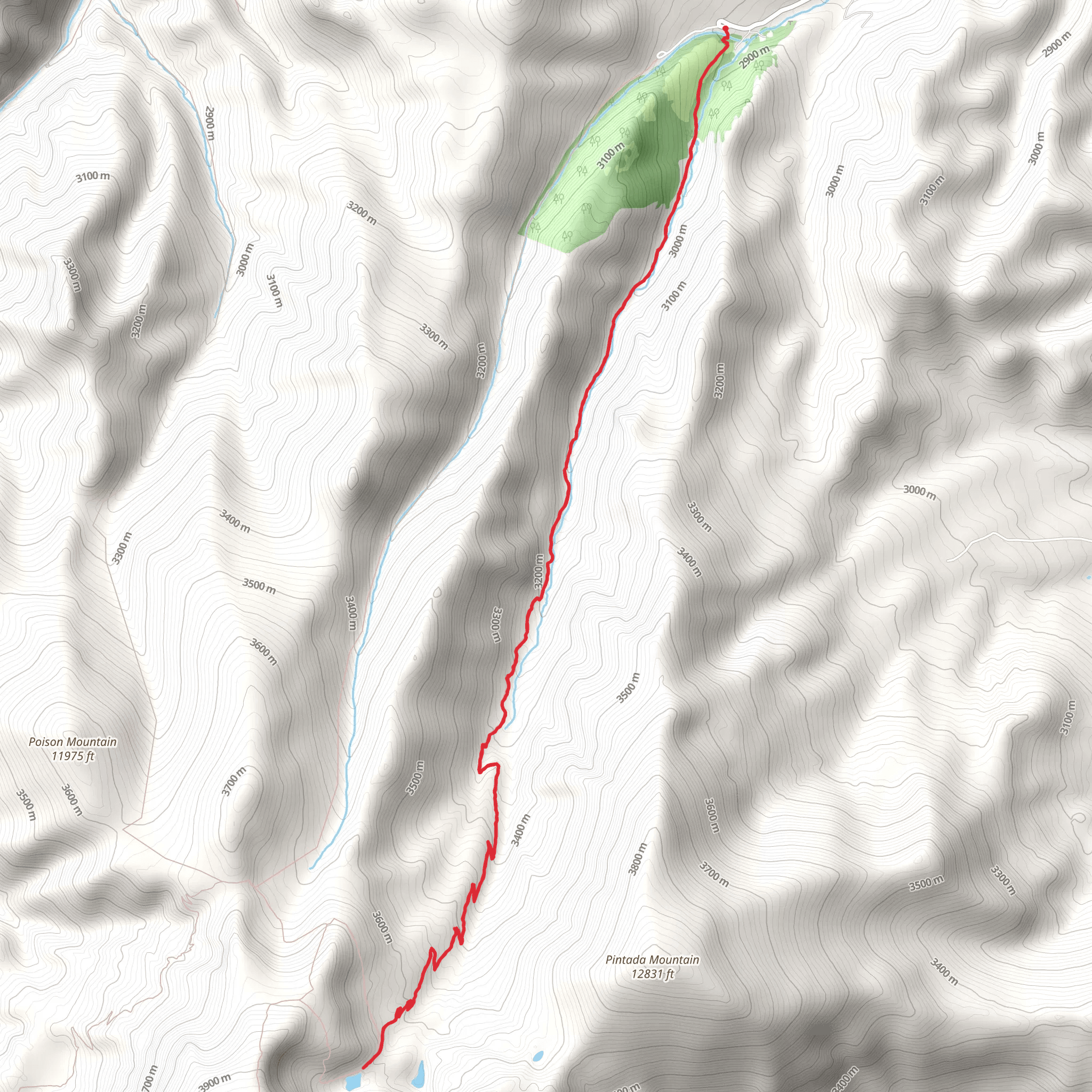 Middle Frisco Trail mobile static map