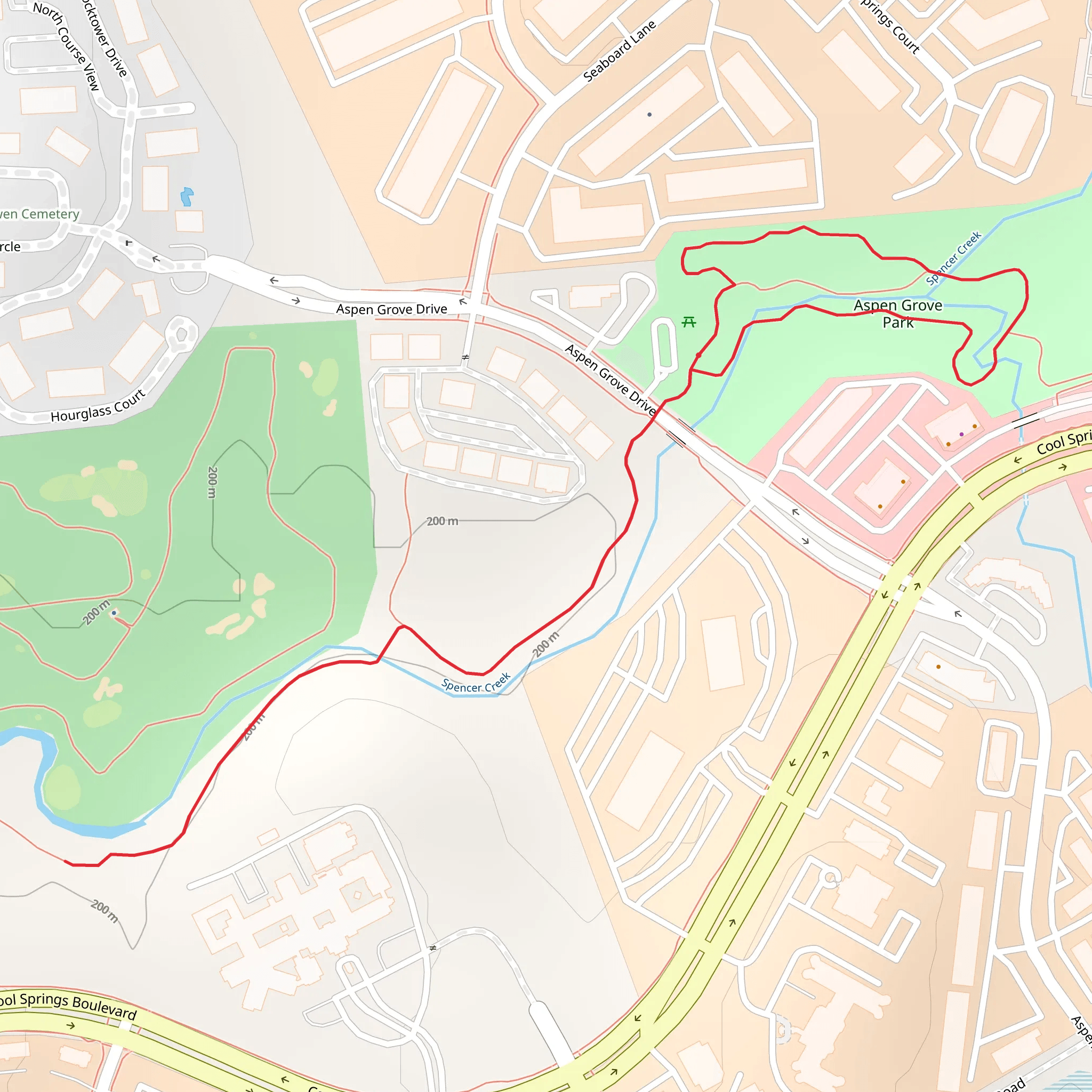 Aspen Grove Park Loop mobile static map