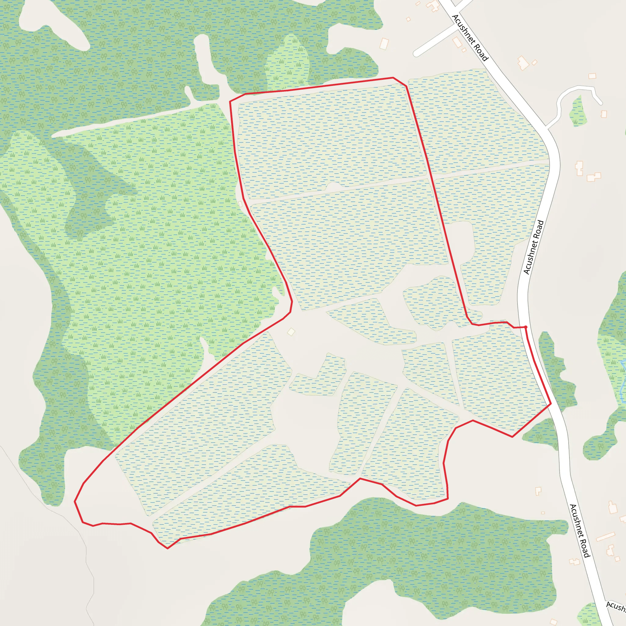 The Bogs - Acushnet Road mobile static map