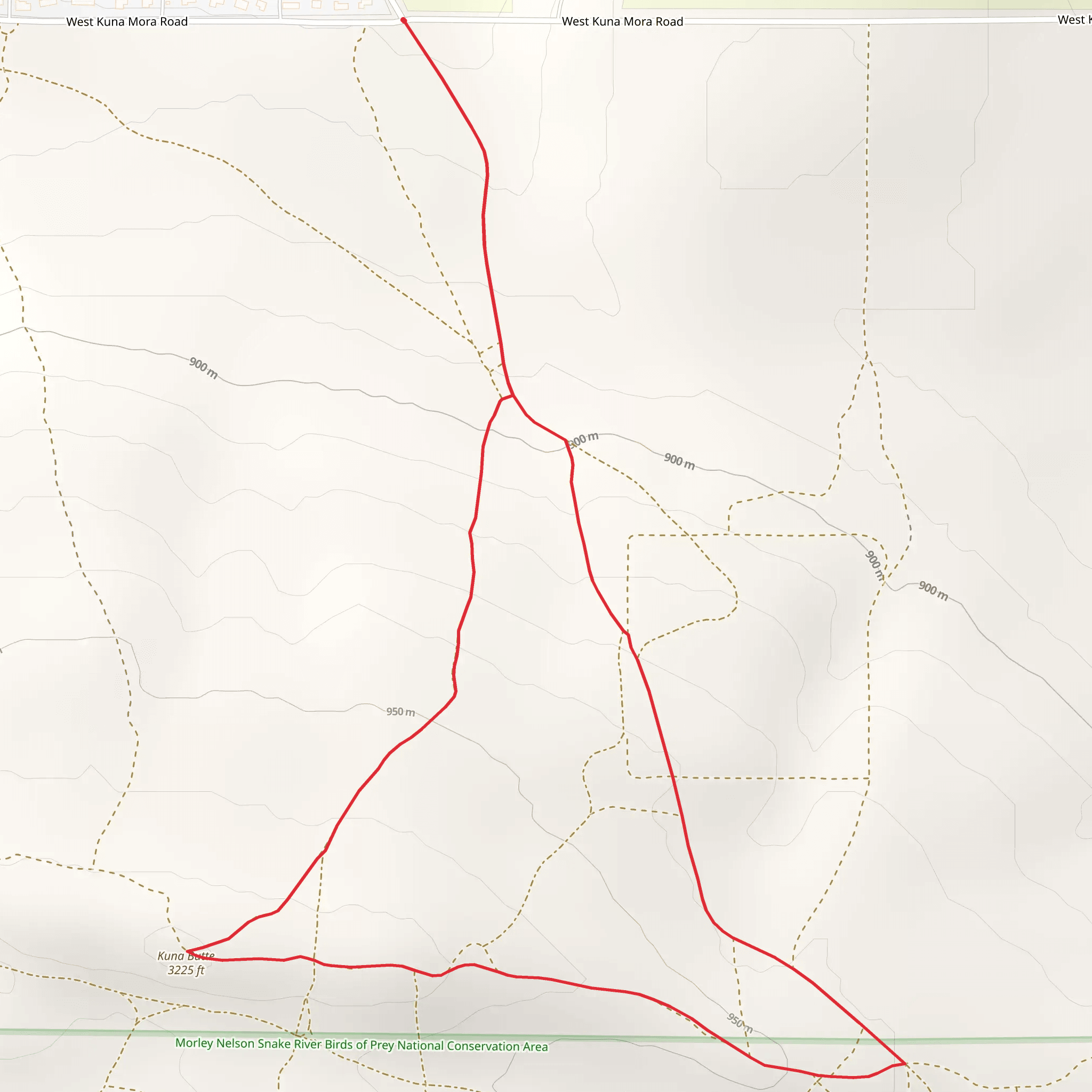 Kuna Butte Loop via Forrey Road mobile static map