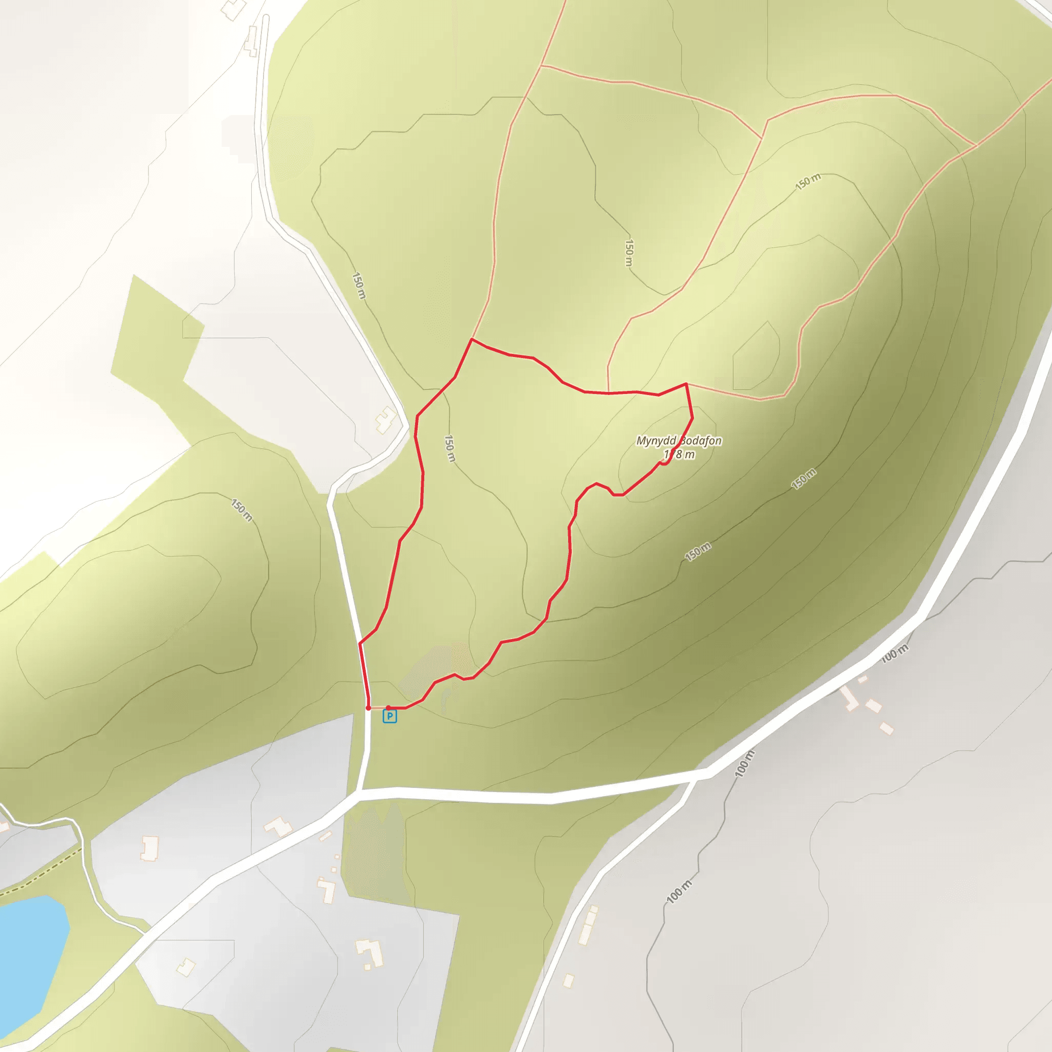 Mynydd Bodafon Loop mobile static map