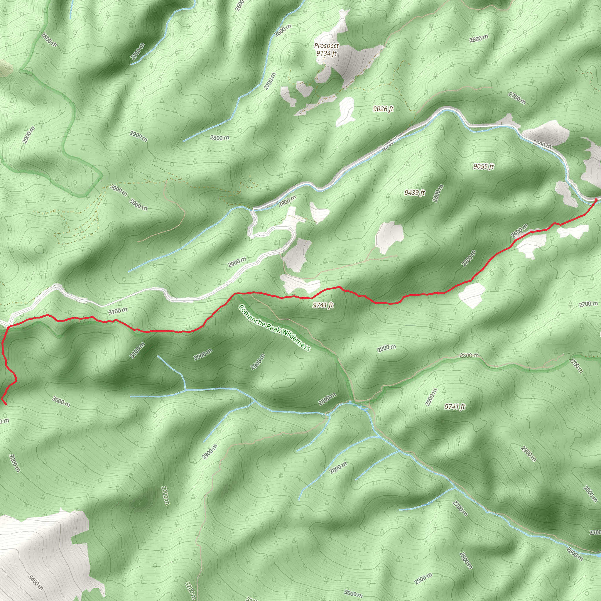 Upper Dadd Gulch Trail mobile static map